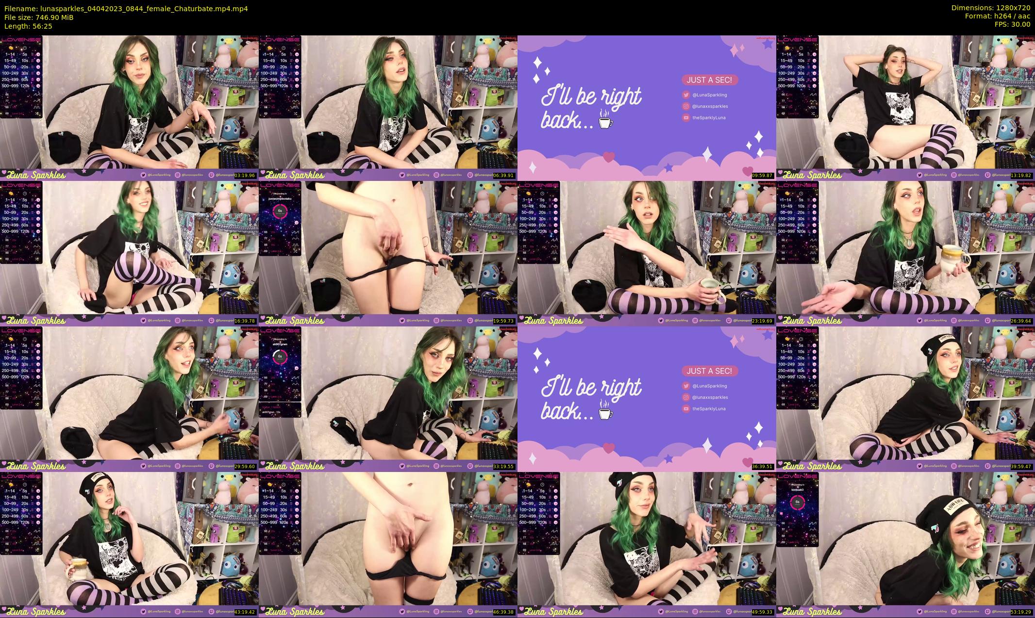 lunasparkles — 57 minute Chaturbate female cam show recording, 720p, Apr 4, 2023