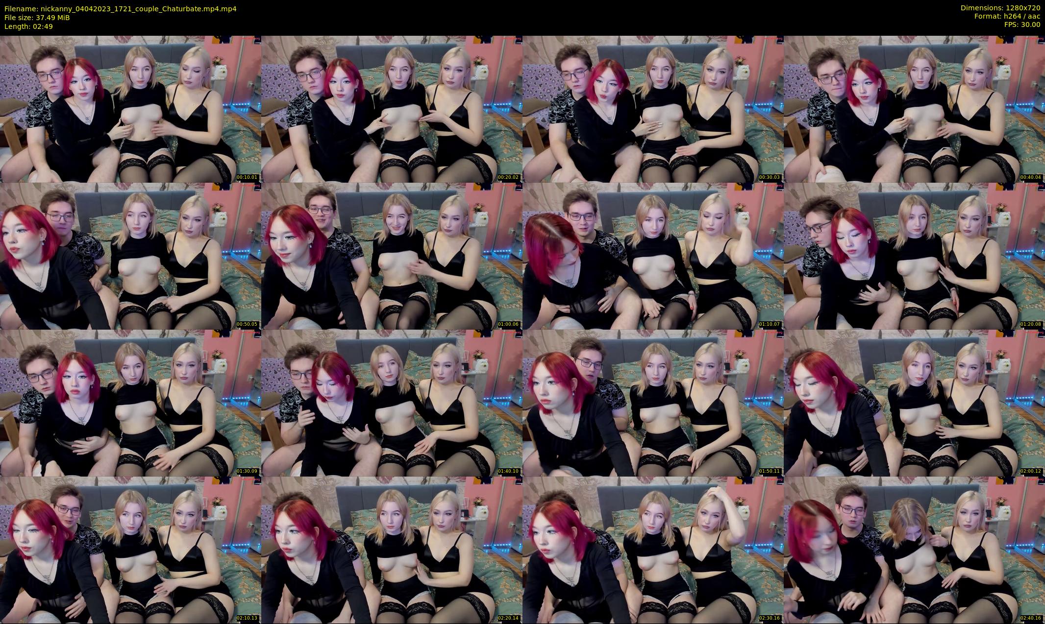 nickanny — 3 minute Chaturbate couple cam show recording, 720p, Apr 4, 2023