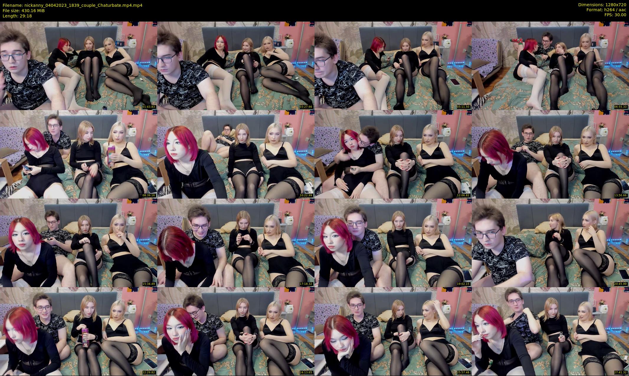 nickanny — 30 minute Chaturbate couple cam show recording, 720p, Apr 4, 2023