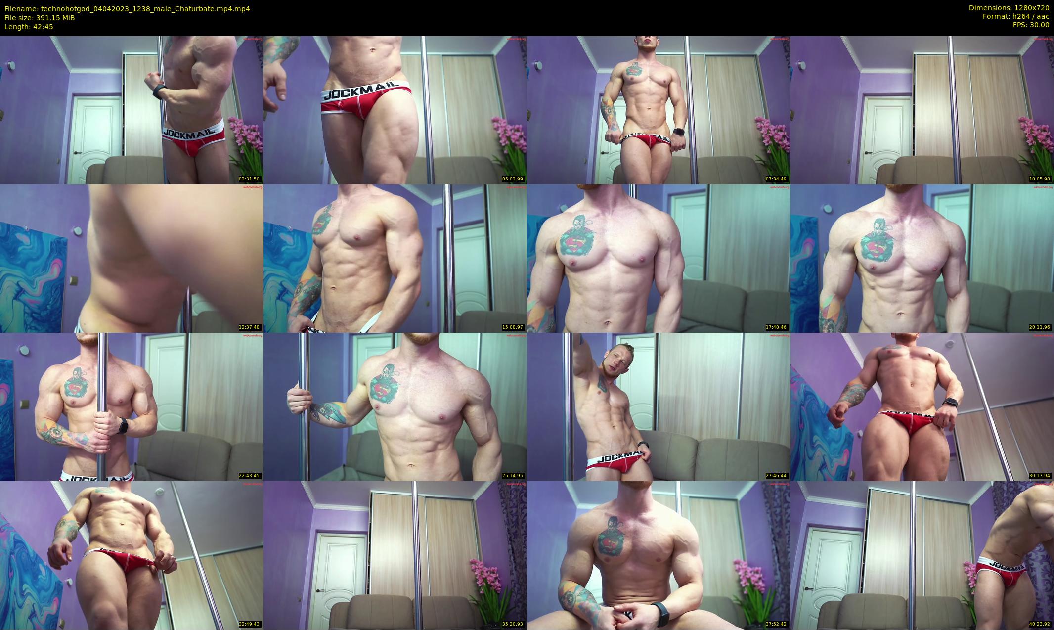 technohotgod — 43 minute Chaturbate male cam show recording, 720p, Apr 4, 2023