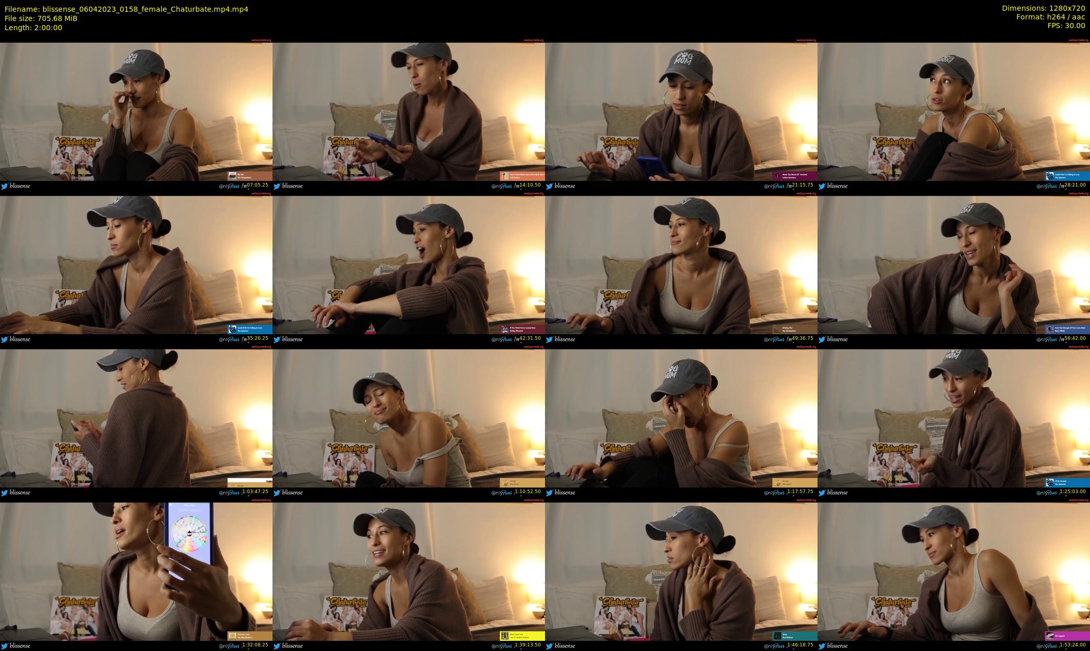 blissense — 120 minute Chaturbate female cam show recording, 720p, Apr 6, 2023