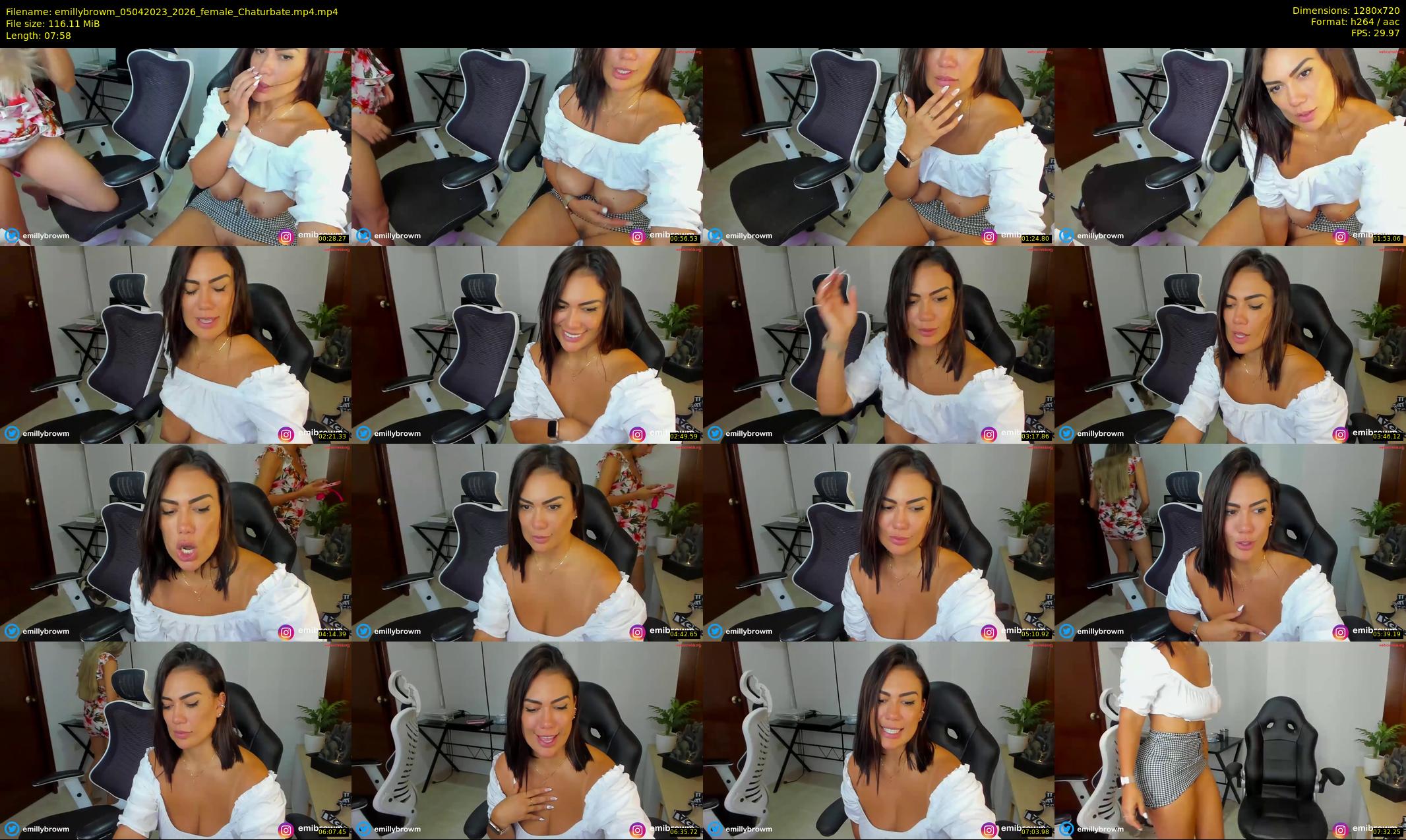 emillybrowm — 8 minute Chaturbate couple cam show recording, 720p, Apr 5, 2023