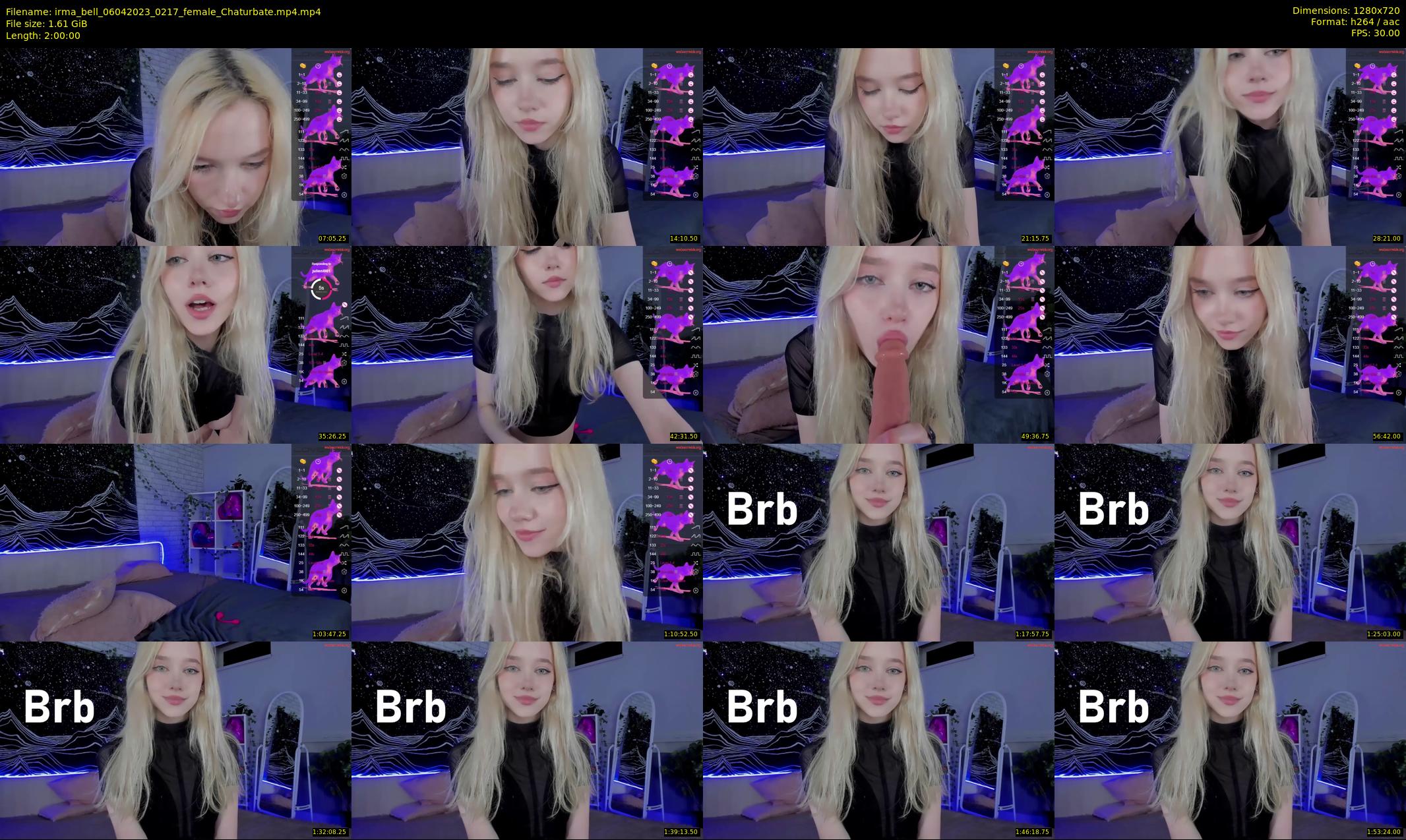 irma_bell — 120 minute Chaturbate female cam show recording, 720p, Apr 6, 2023