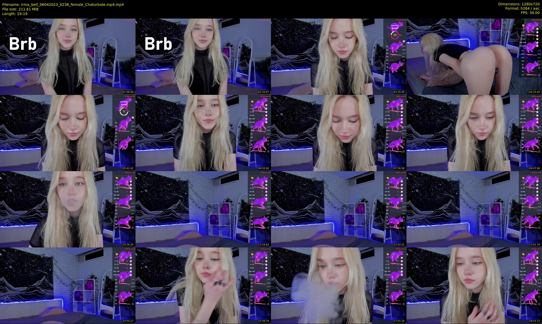irma_bell — 20 minute Chaturbate female cam show recording, 720p, Apr 6, 2023