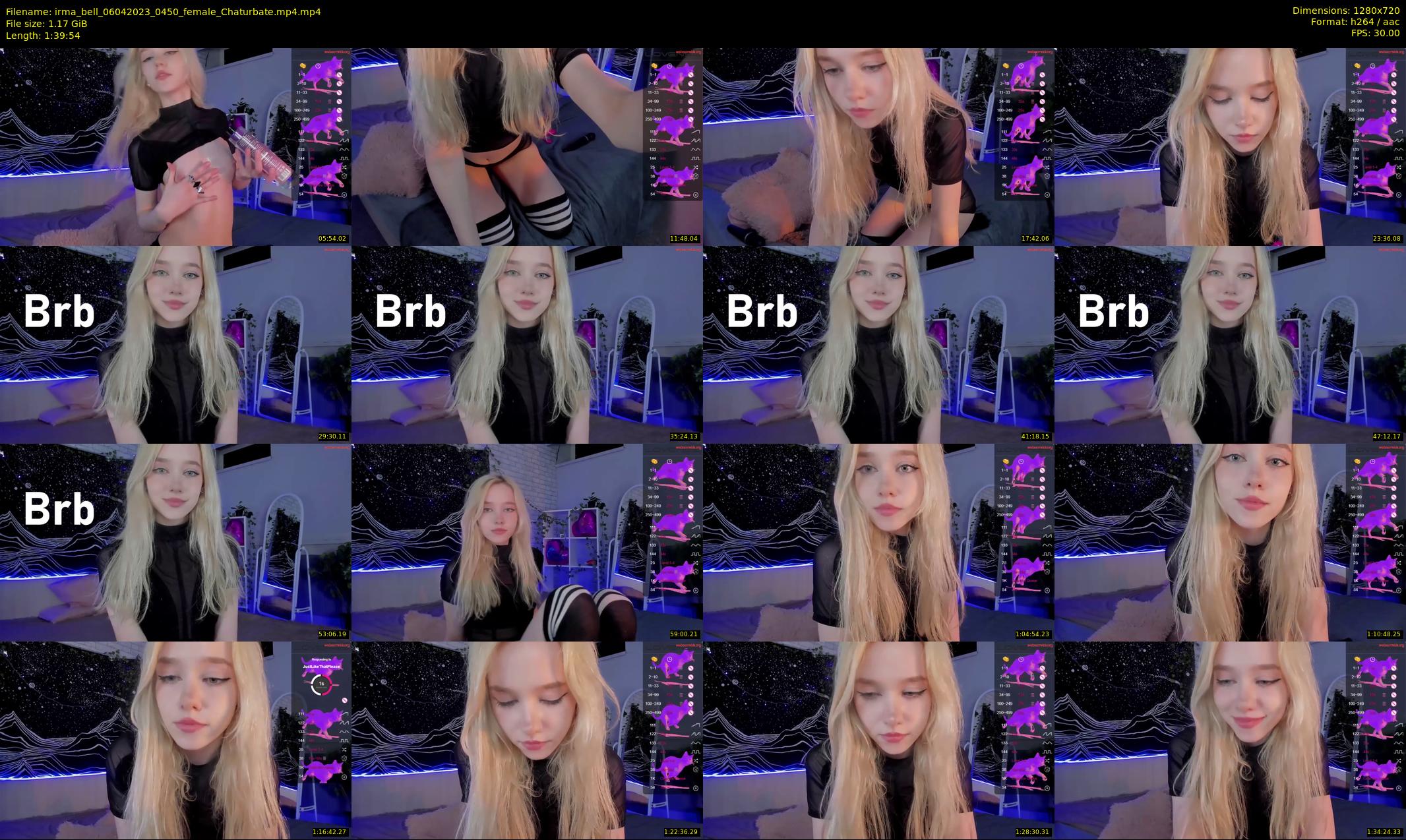 irma_bell — 100 minute Chaturbate female cam show recording, 720p, Apr 6, 2023