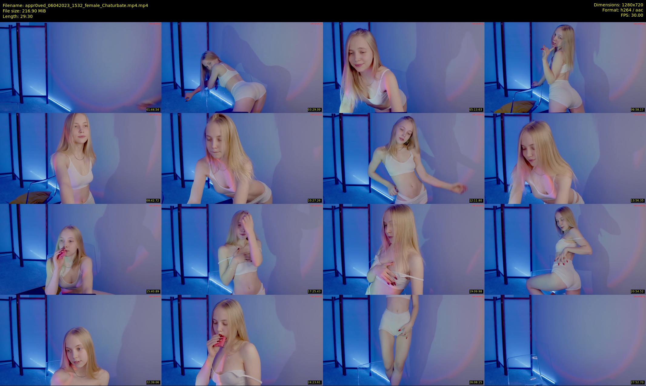 appr0ved — 30 minute Chaturbate female cam show recording, 720p, Apr 6, 2023