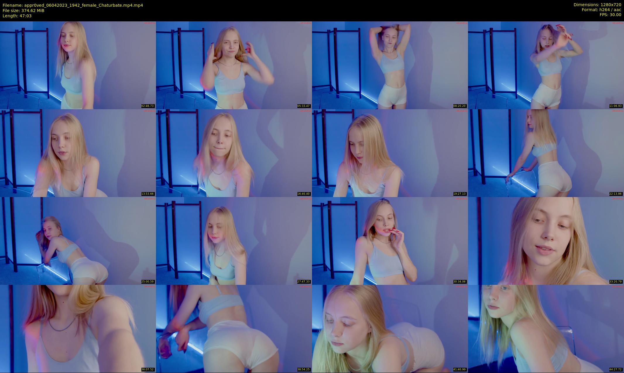 appr0ved — 48 minute Chaturbate female cam show recording, 720p, Apr 6, 2023