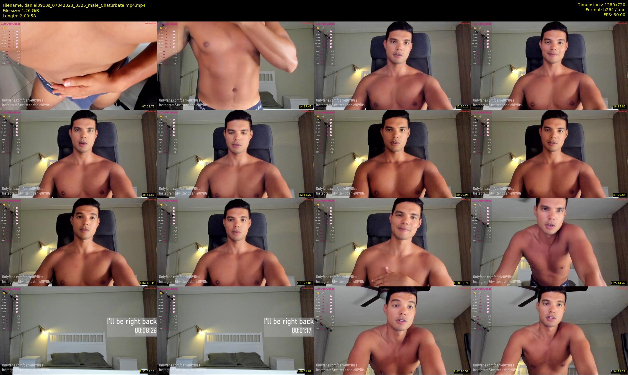 daniel0910s — 121 minute Chaturbate male cam show recording, 720p, Apr 7, 2023