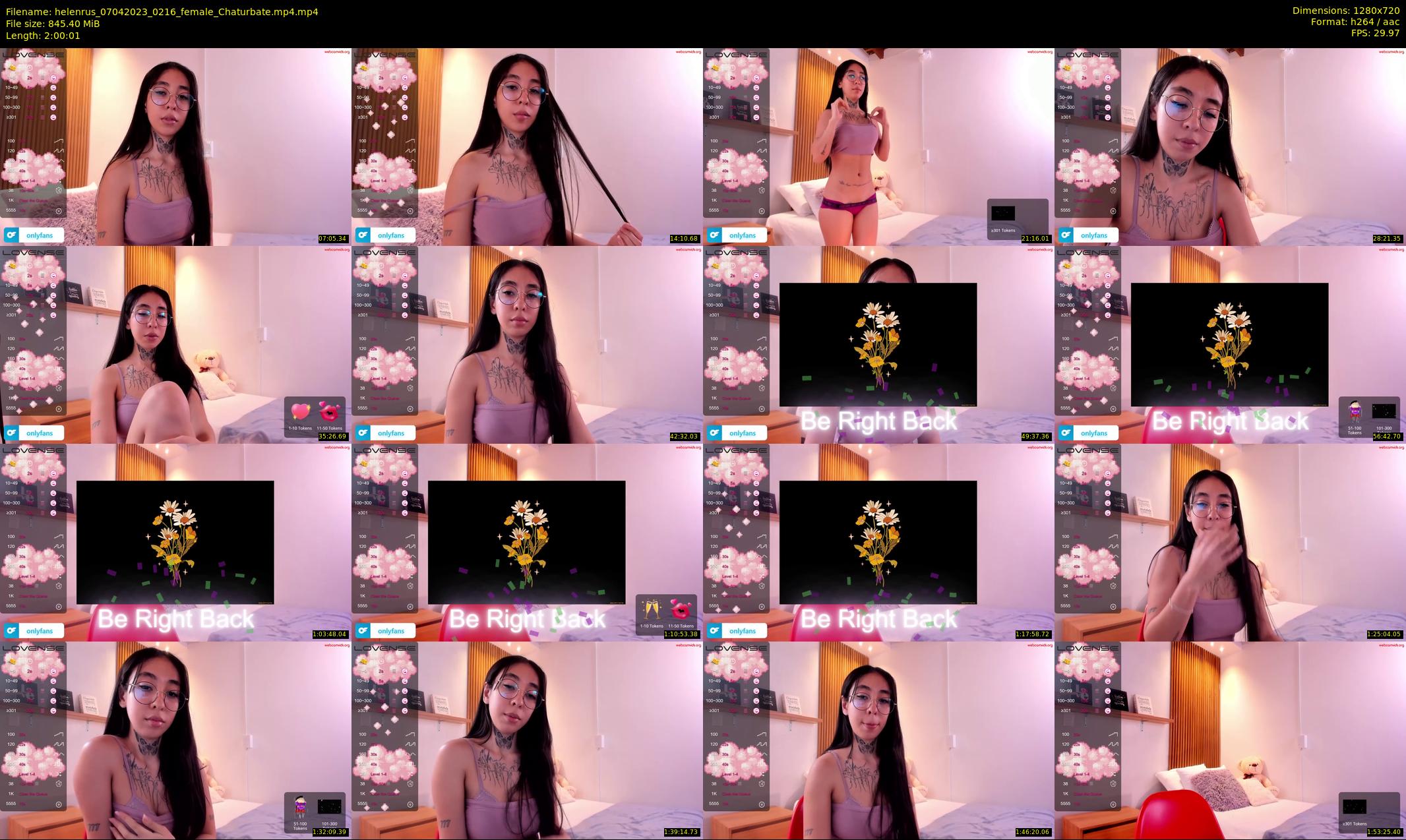 helenrus — 121 minute Chaturbate female cam show recording, 720p, Apr 7, 2023