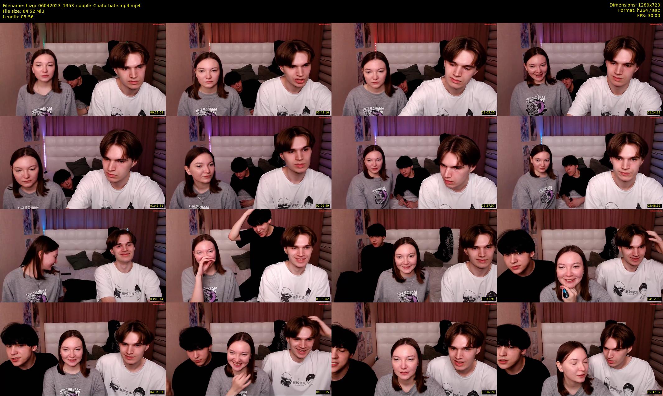 hizgi — 6 minute Chaturbate couple cam show recording, 720p, Apr 6, 2023