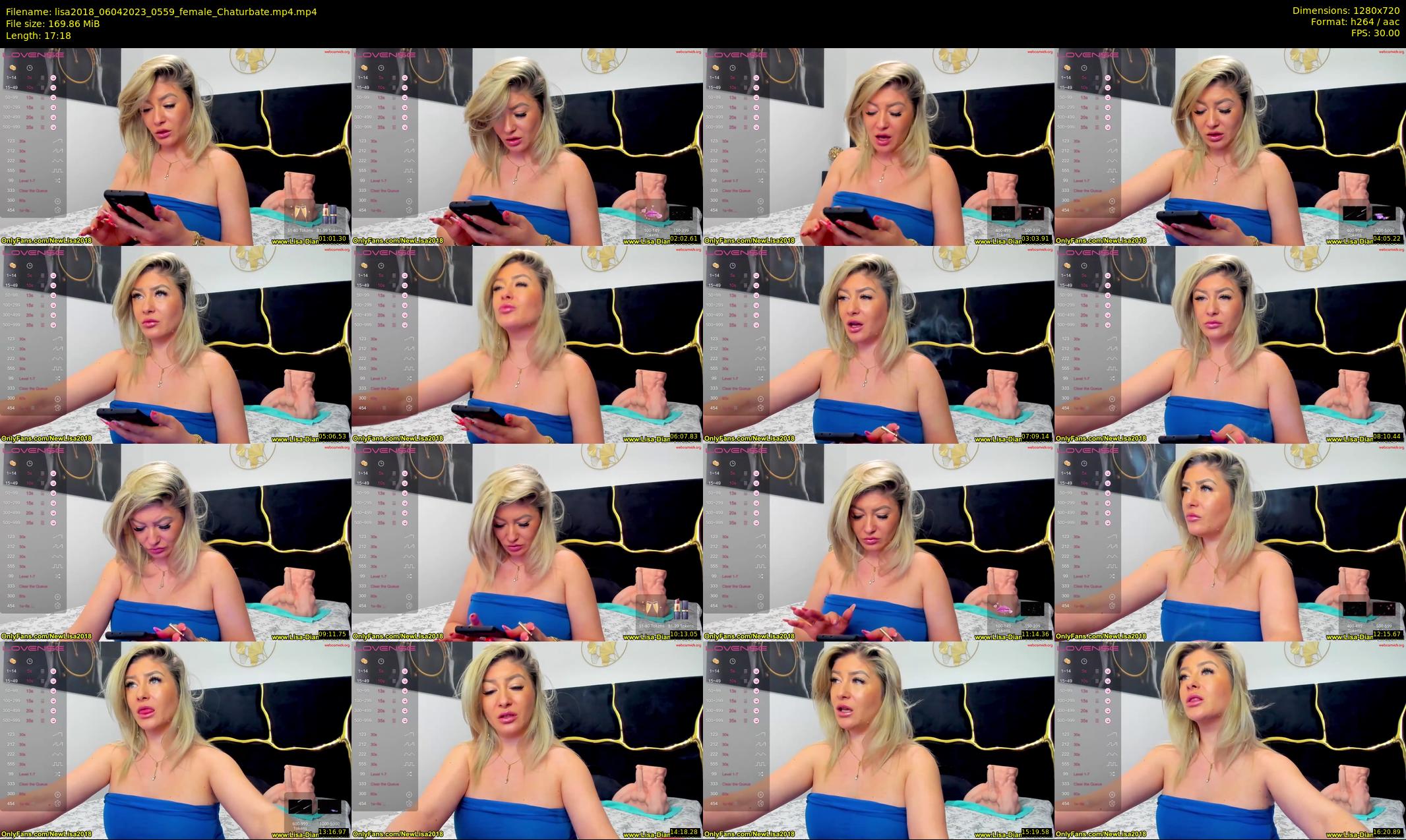 lisa2018 — 18 minute Chaturbate female cam show recording, 720p, Apr 6, 2023