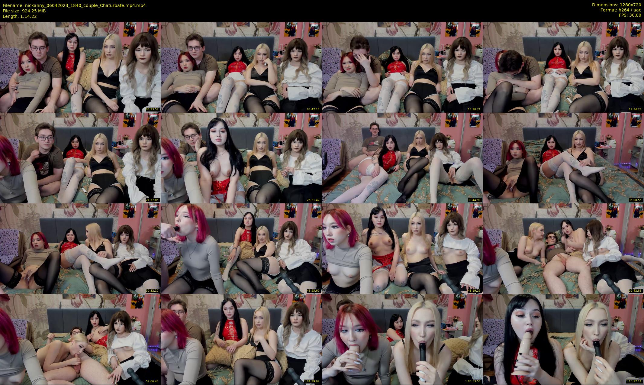 nickanny — 75 minute Chaturbate couple cam show recording, 720p, Apr 6, 2023
