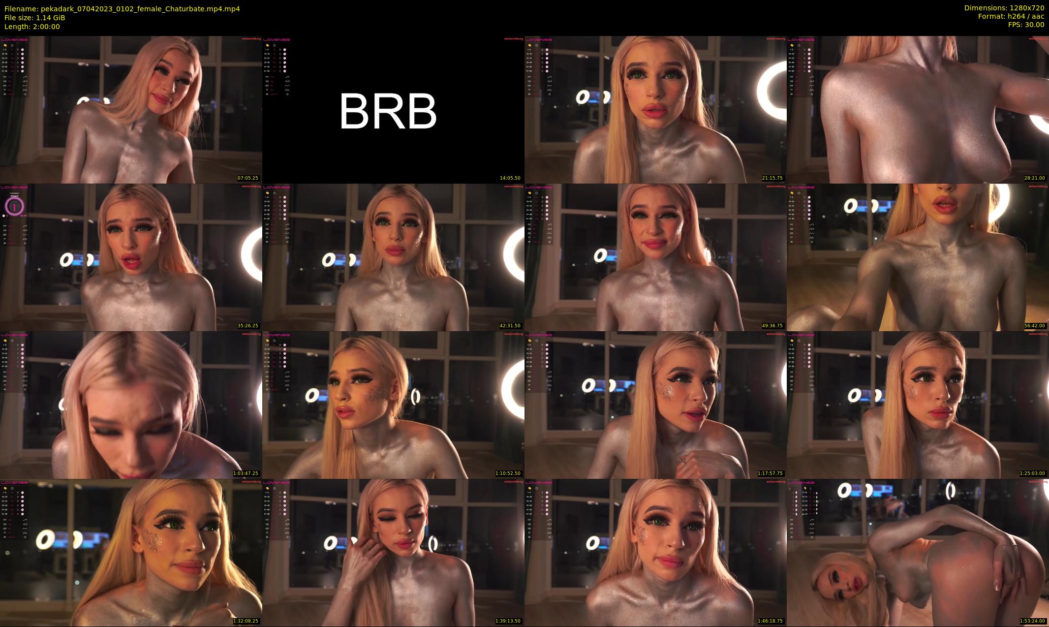 pekadark — 120 minute Chaturbate female cam show recording, 720p, Apr 7, 2023