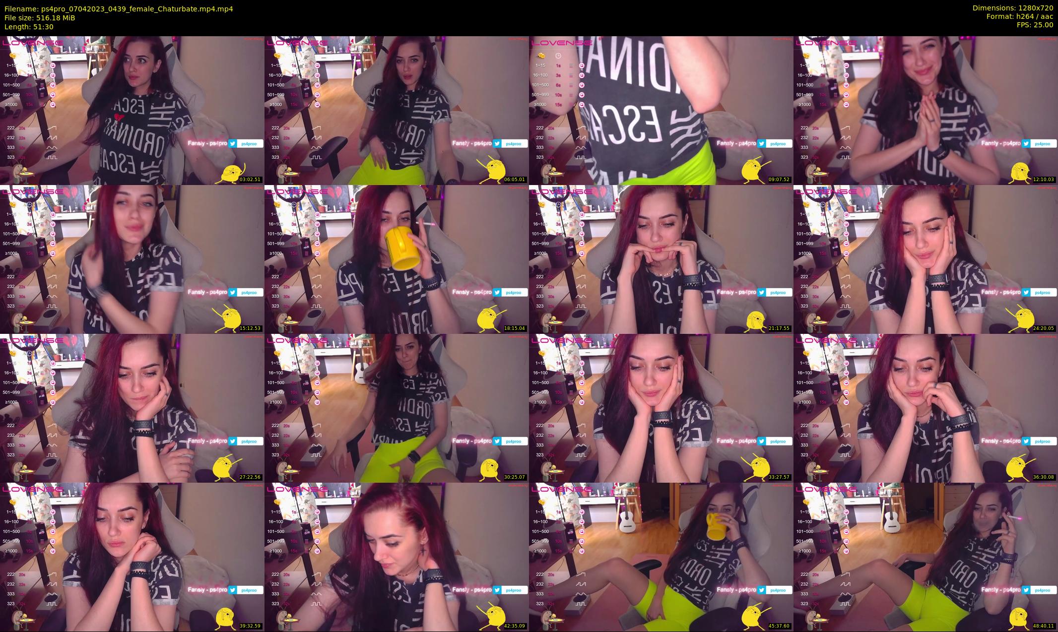 ps4pro — 52 minute Chaturbate female cam show recording, 720p, Apr 7, 2023