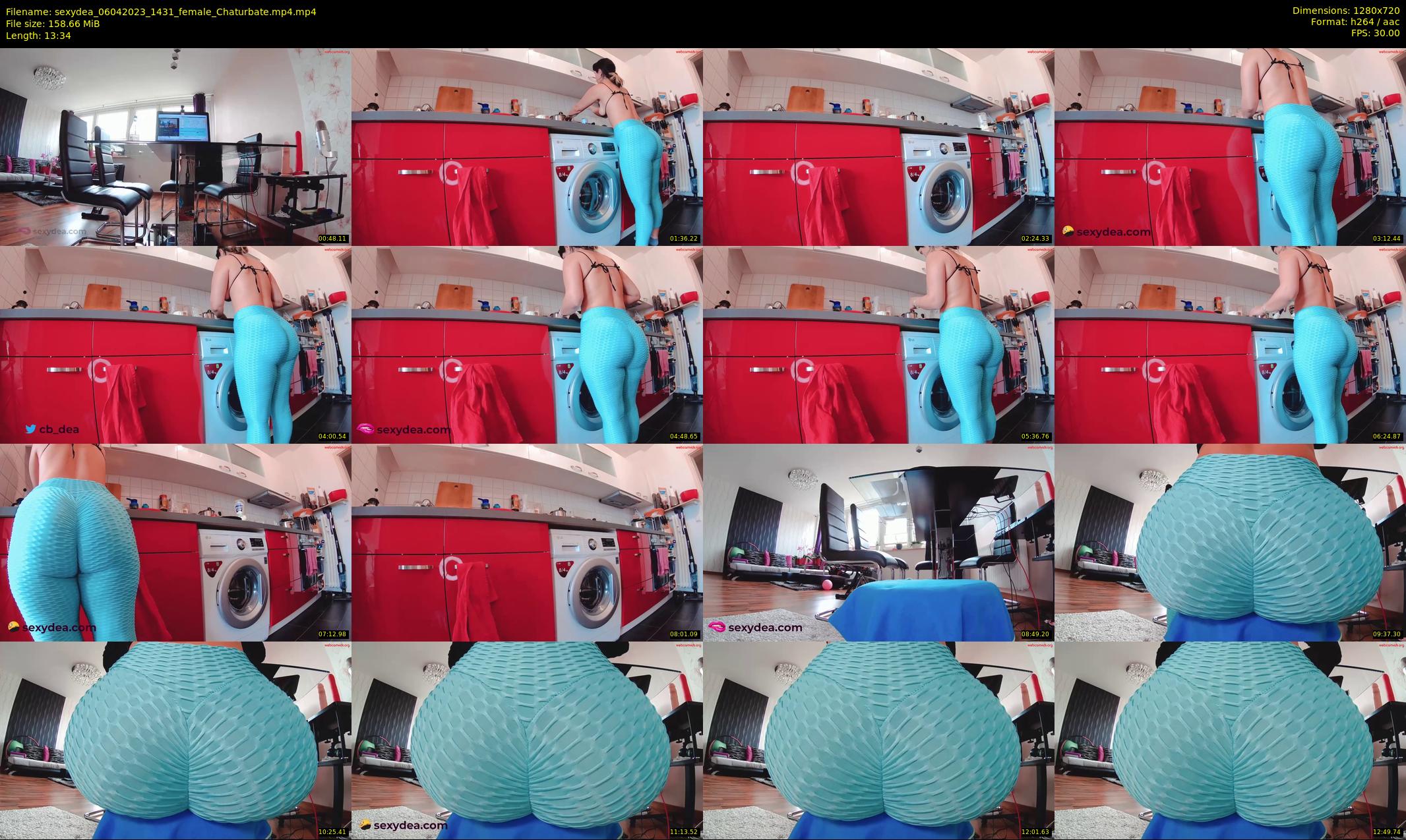 sexydea — 14 minute Chaturbate female cam show recording, 720p, Apr 6, 2023