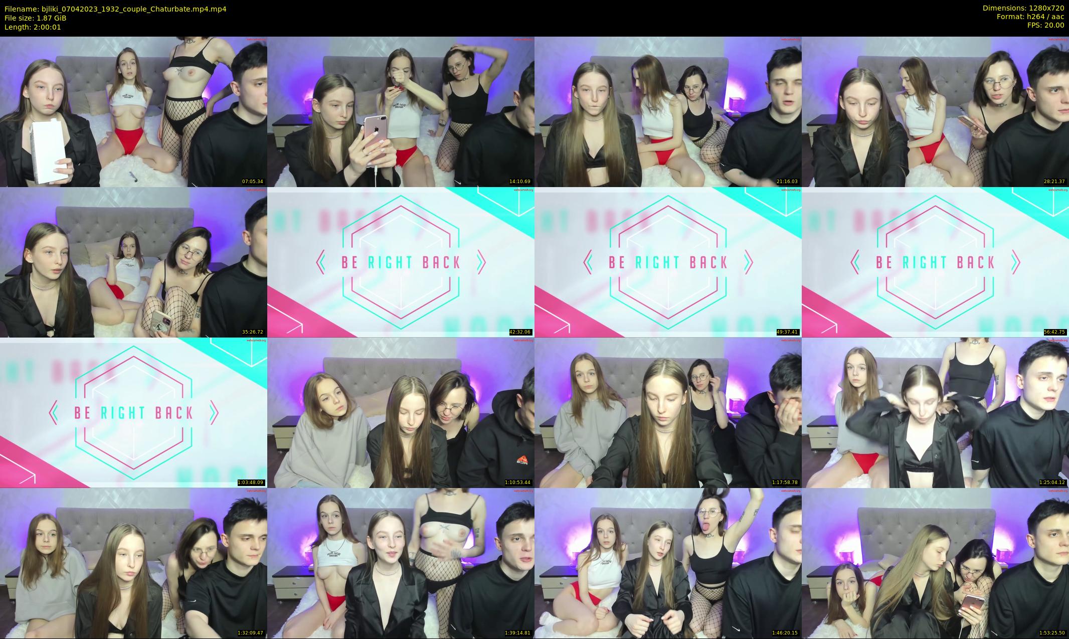 bjliki — 121 minute Chaturbate couple cam show recording, 720p, Apr 7, 2023