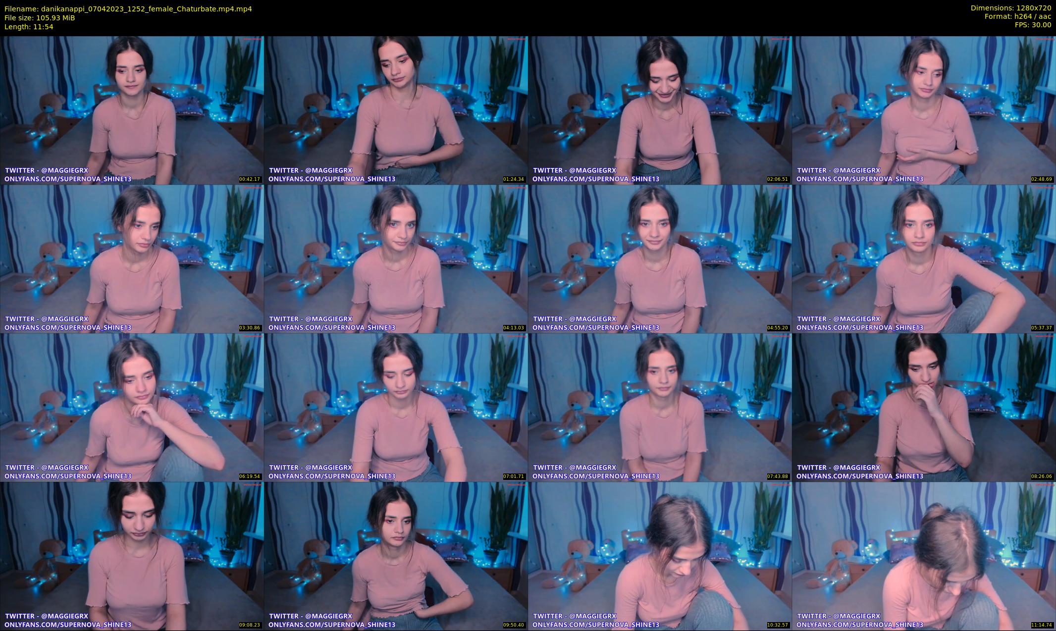 danikanappi — 12 minute Chaturbate female cam show recording, 720p, Apr 7, 2023