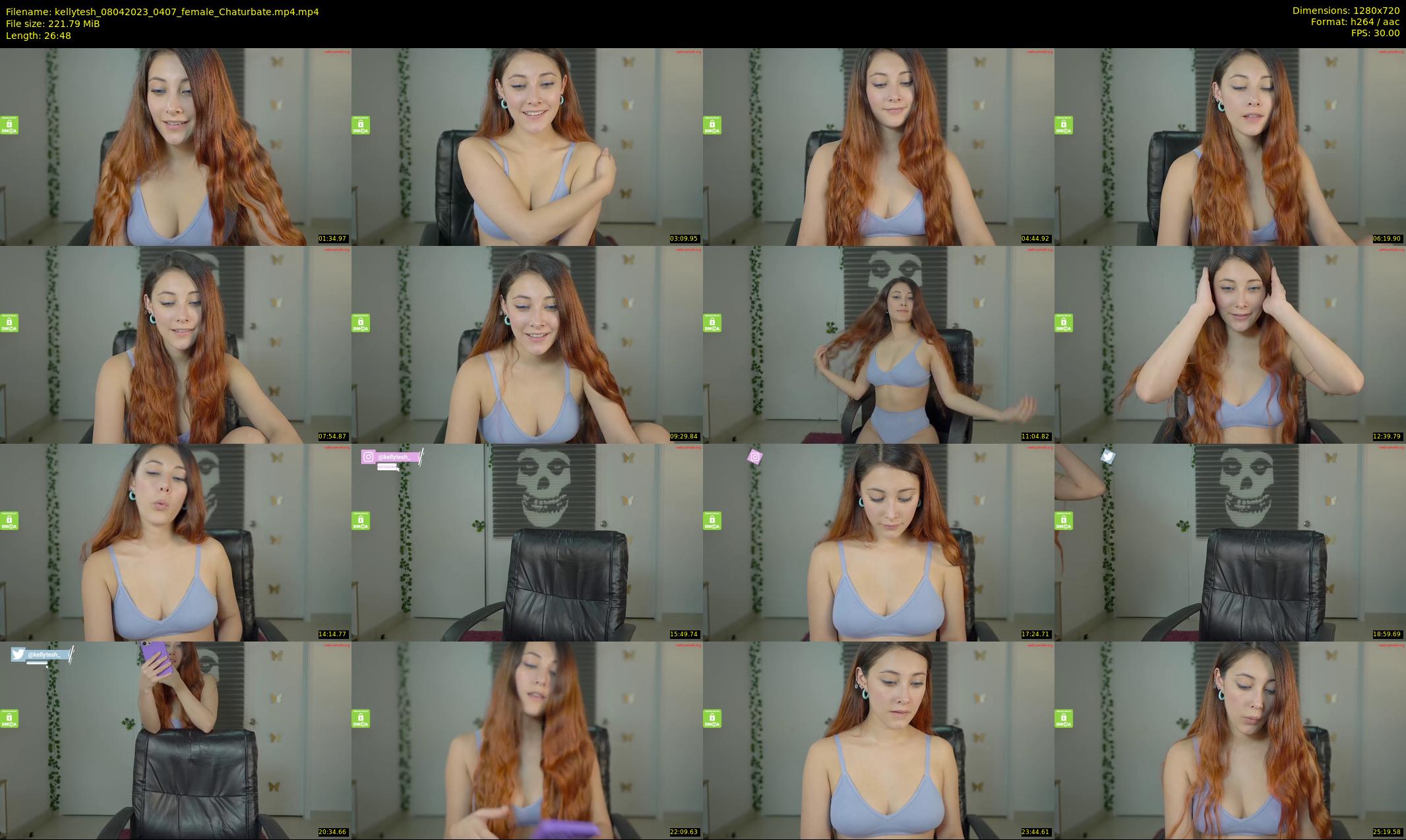 kellytesh — 27 minute Chaturbate female cam show recording, 720p, Apr 8, 2023