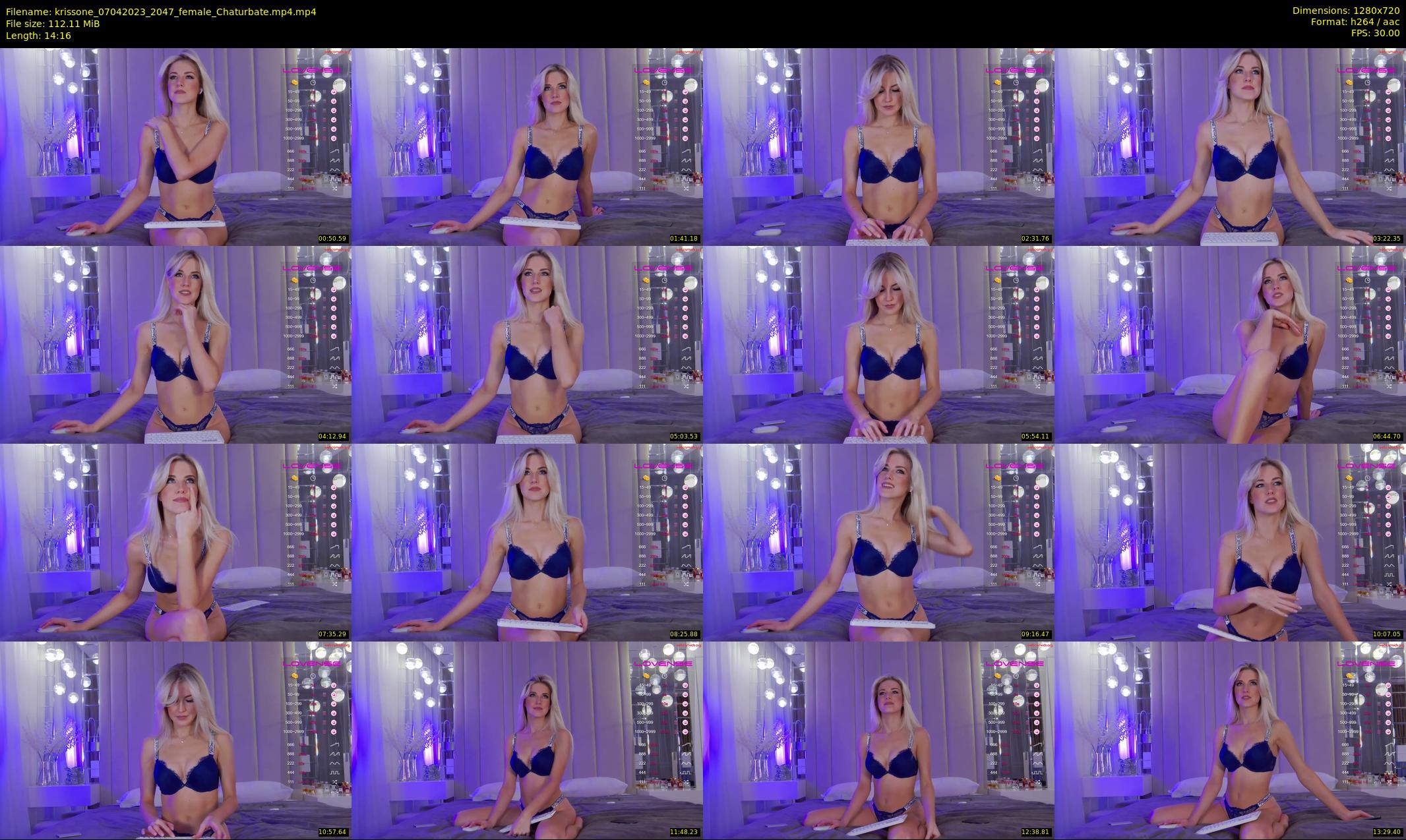 krissone — 15 minute Chaturbate female cam show recording, 720p, Apr 7, 2023