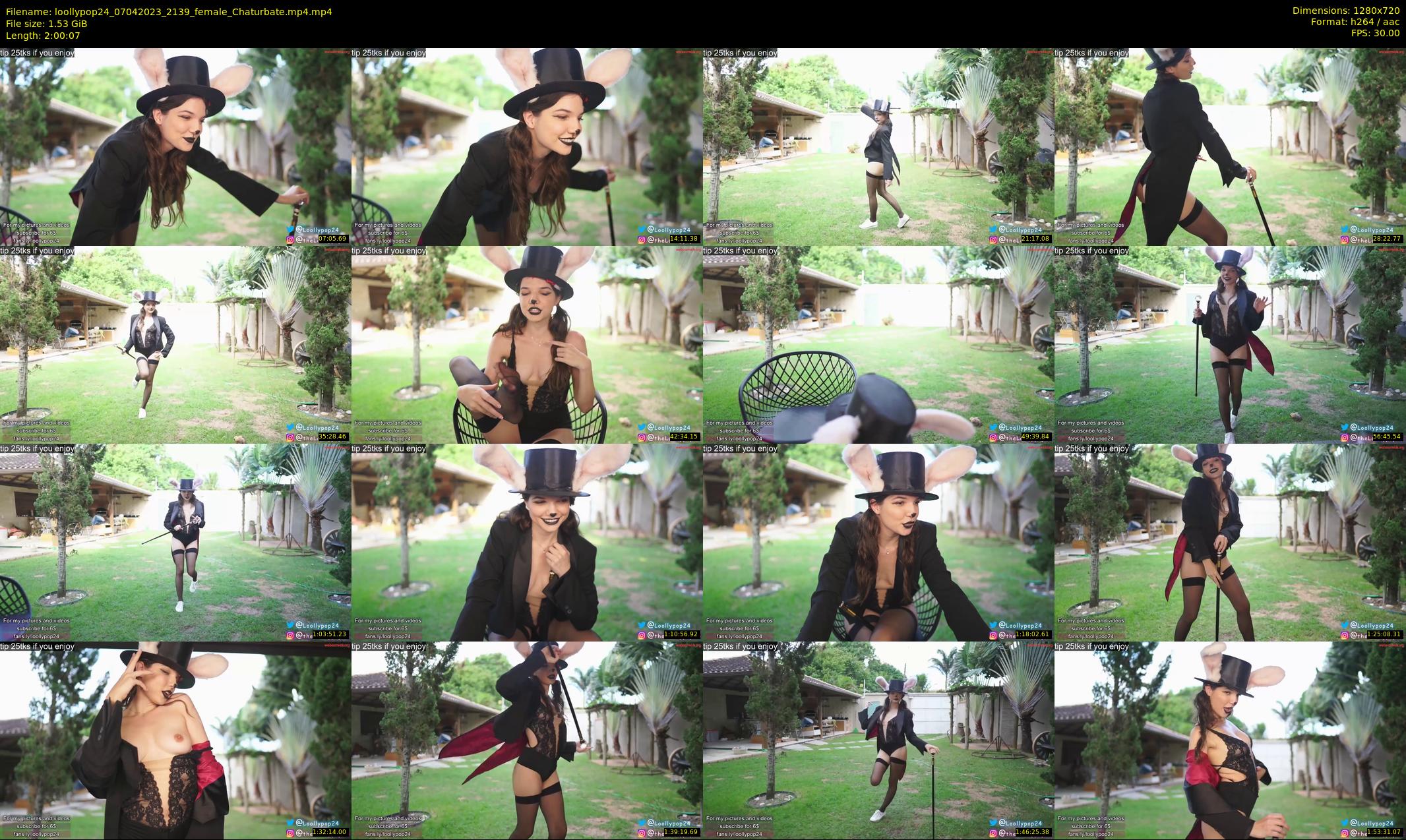 loollypop24 — 121 minute Chaturbate female cam show recording, 720p, Apr 7, 2023