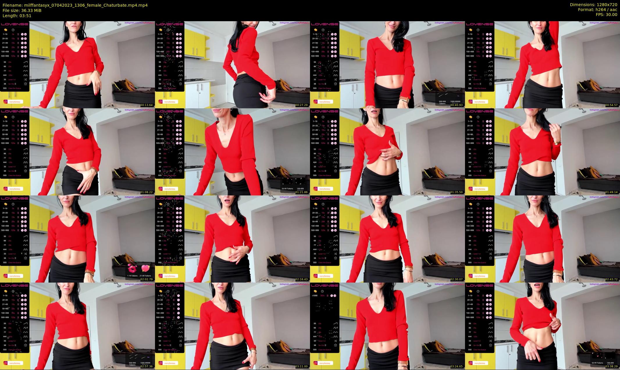 milffantasyx — 4 minute Chaturbate female cam show recording, 720p, Apr 7, 2023