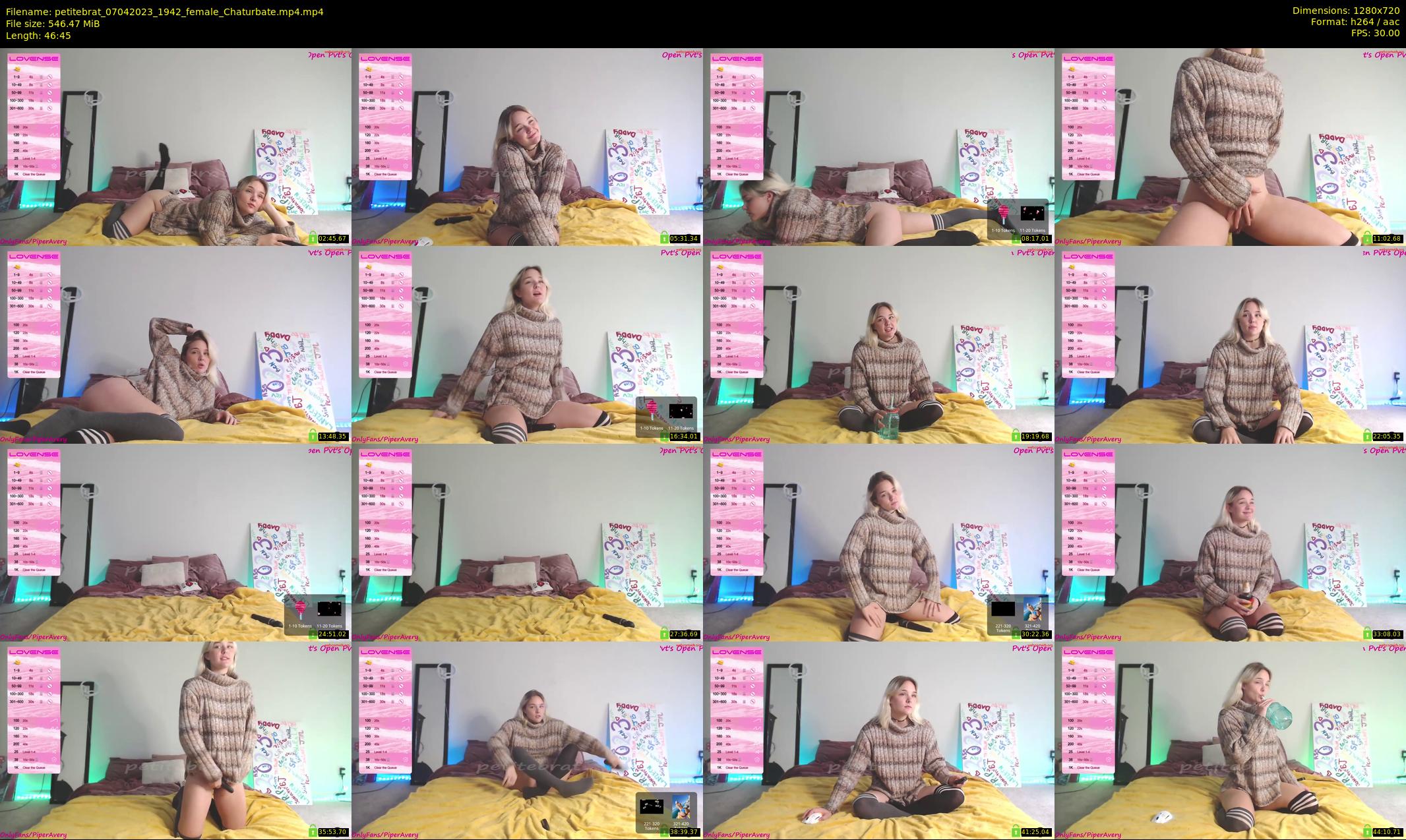 petitebrat — 47 minute Chaturbate female cam show recording, 720p, Apr 7, 2023