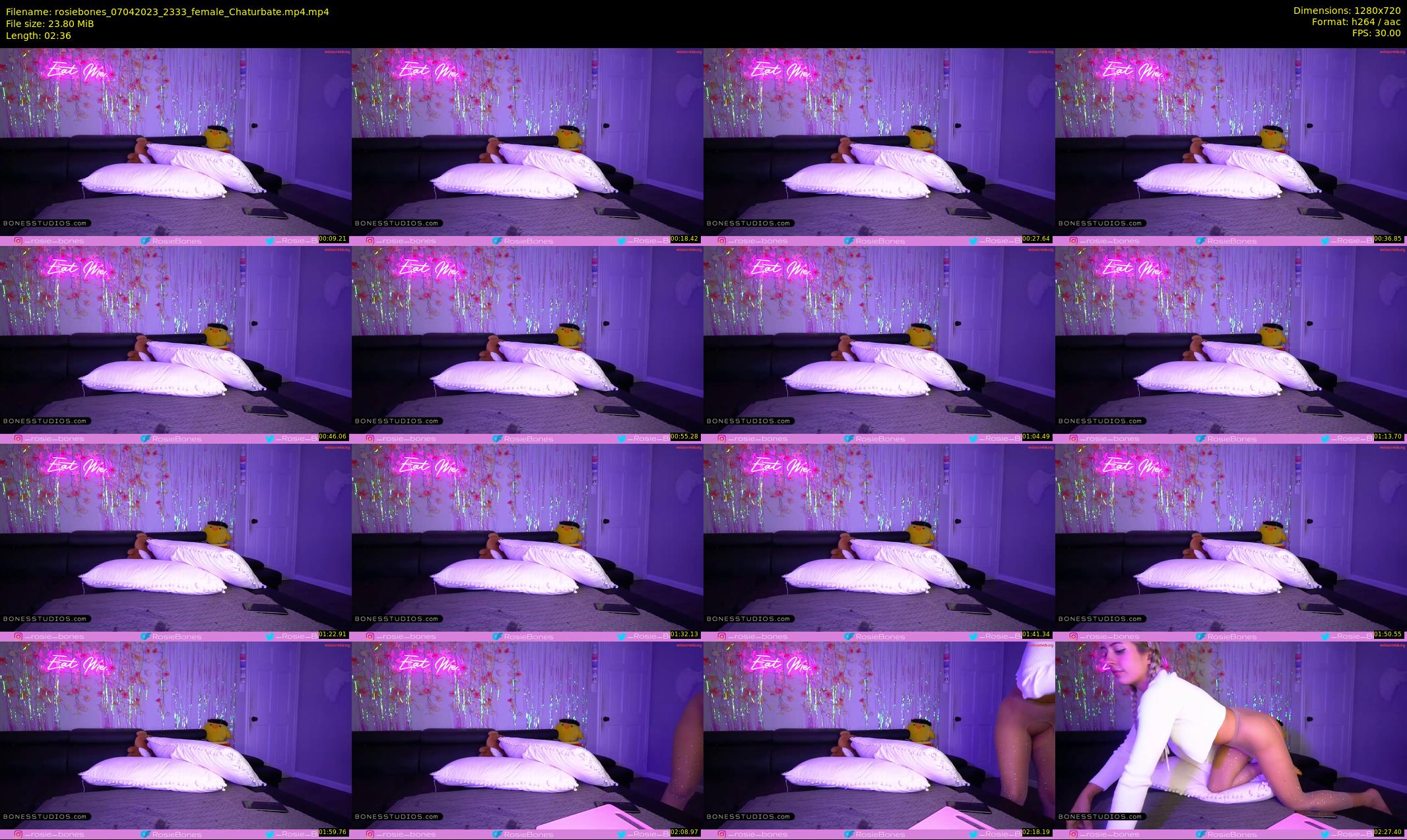 rosiebones — 3 minute Chaturbate female cam show recording, 720p, Apr 7, 2023