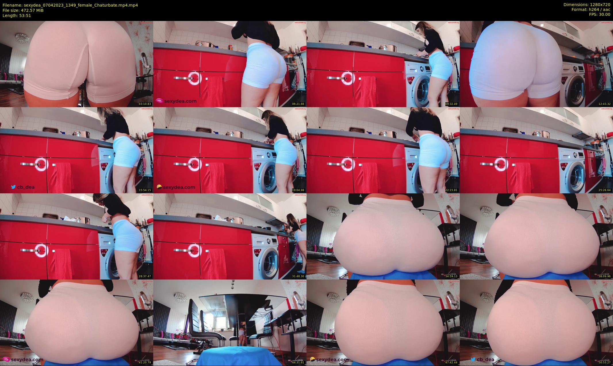 sexydea — 54 minute Chaturbate female cam show recording, 720p, Apr 7, 2023
