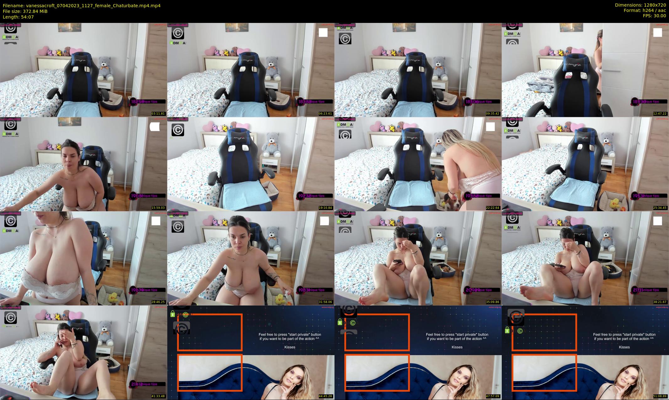 vanessacroft — 55 minute Chaturbate female cam show recording, 720p, Apr 7, 2023