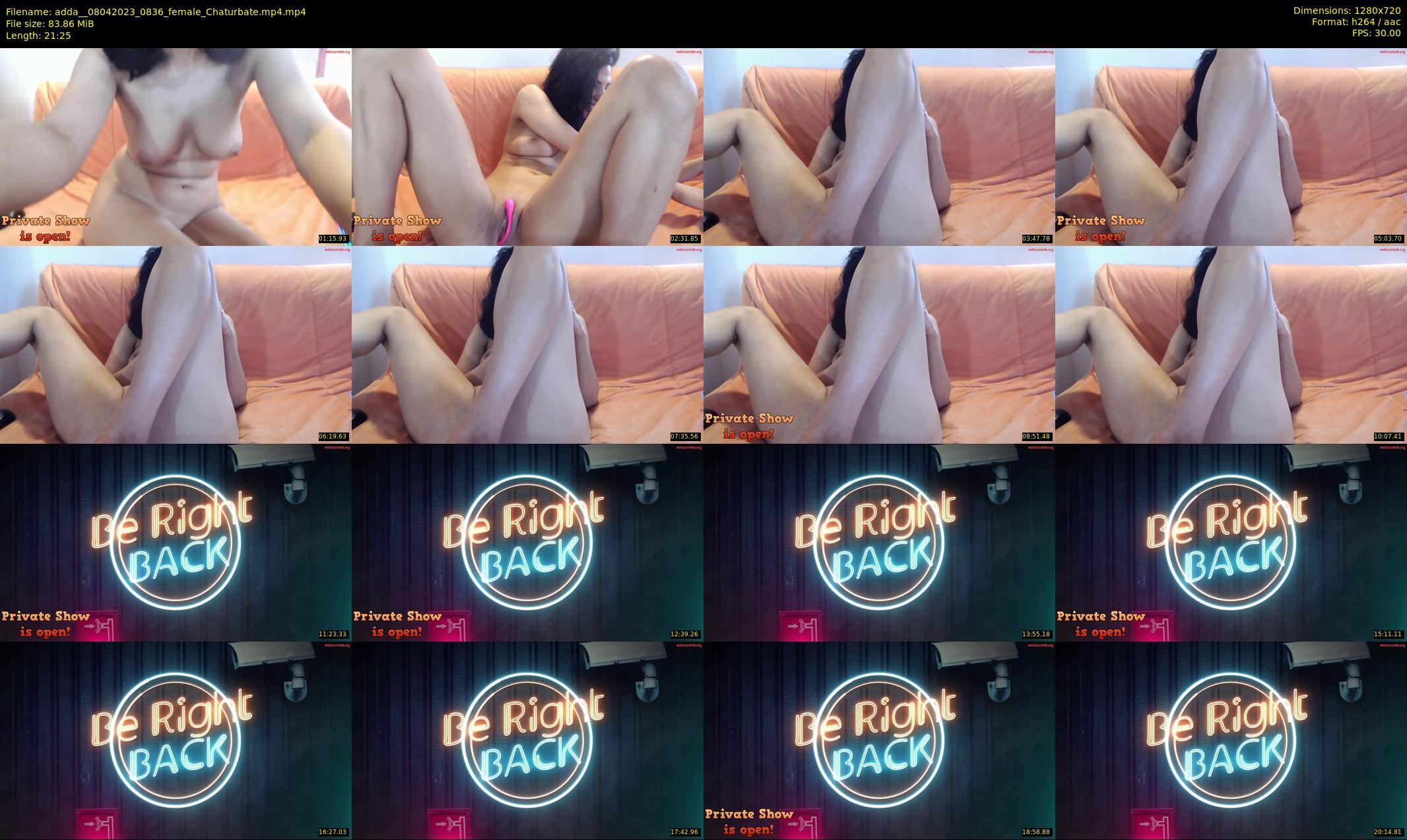 adda_ — 22 minute Chaturbate female cam show recording, 720p, Apr 8, 2023