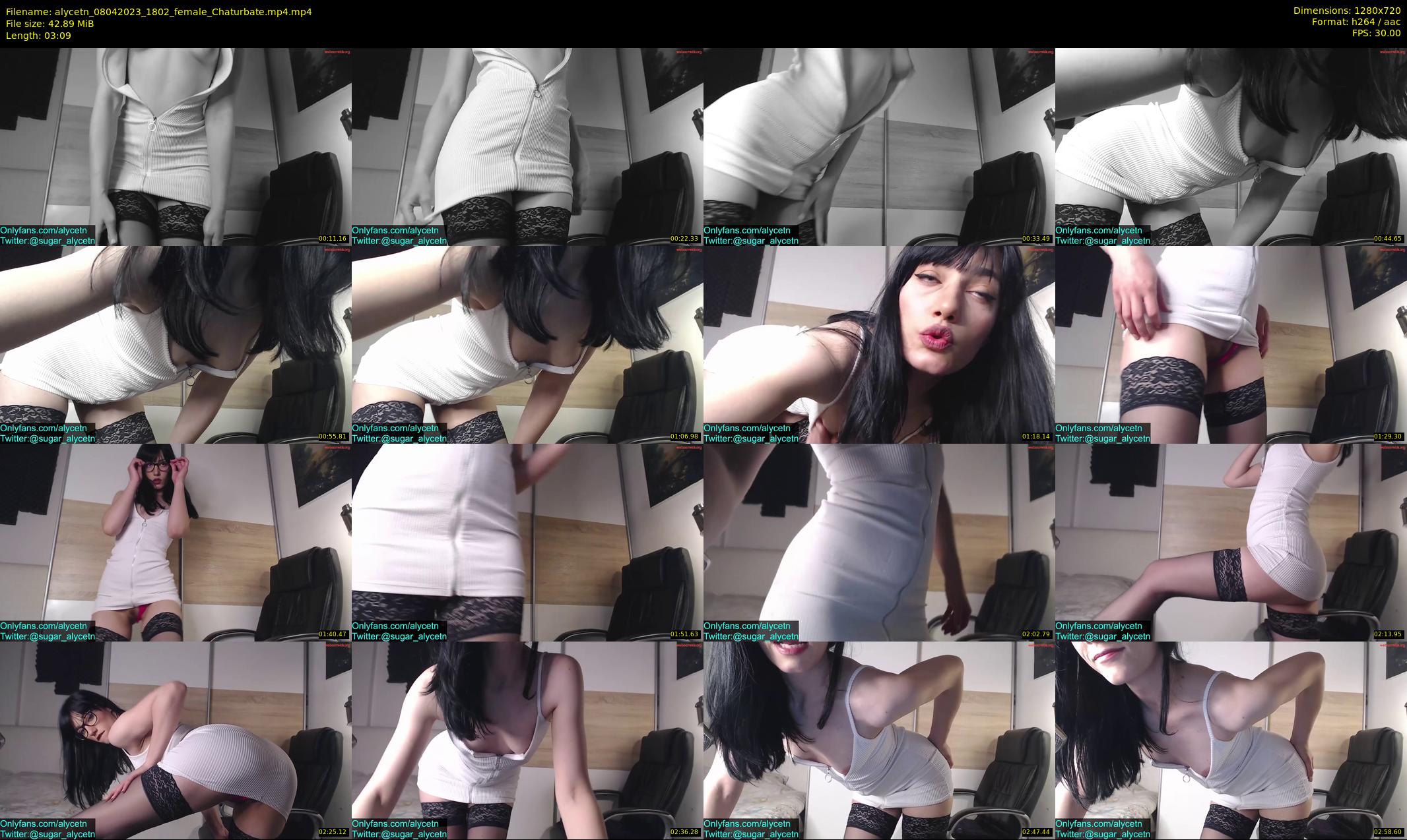 alycetn — 4 minute Chaturbate female cam show recording, 720p, Apr 8, 2023