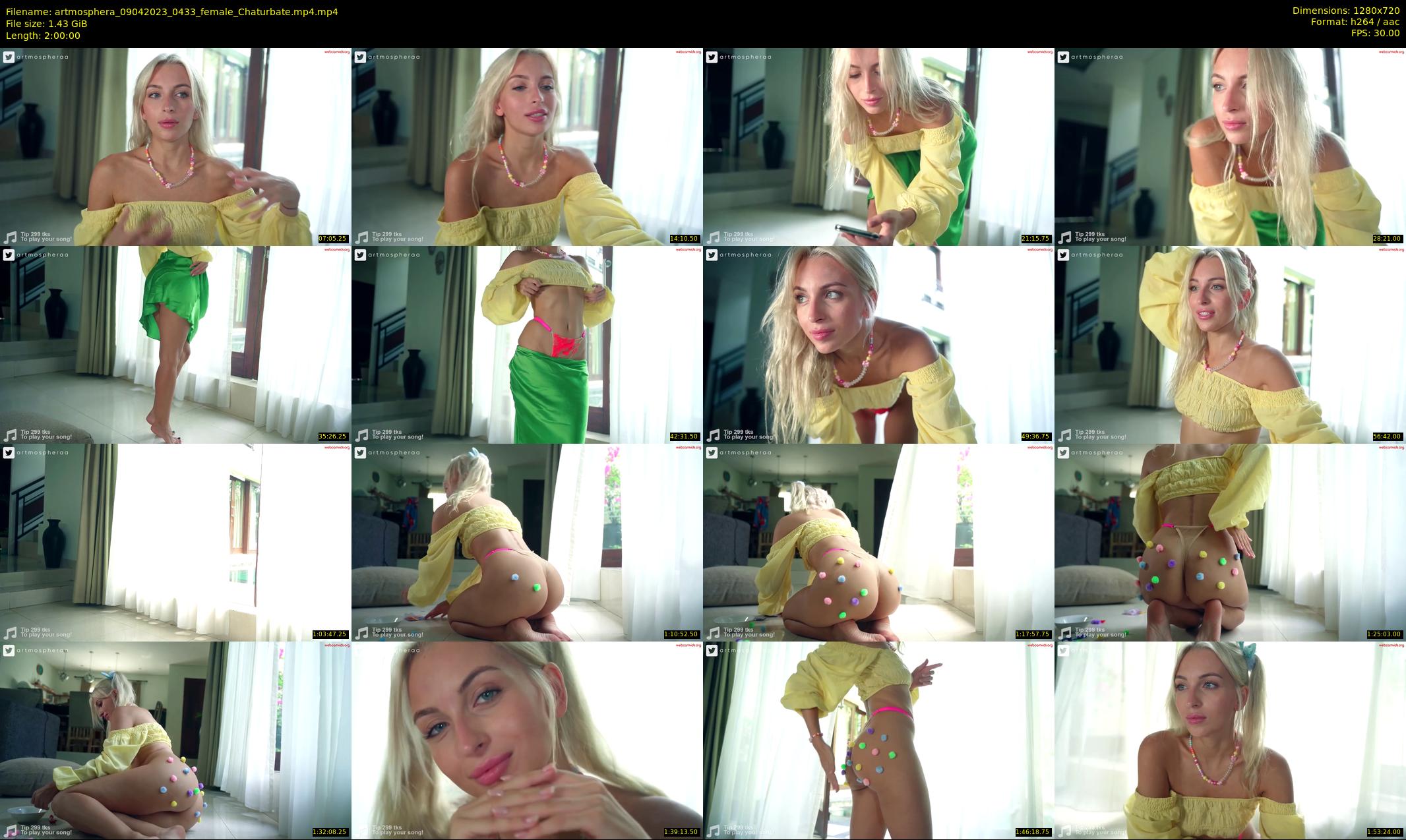 artmosphera — 120 minute Chaturbate female cam show recording, 720p, Apr 9, 2023