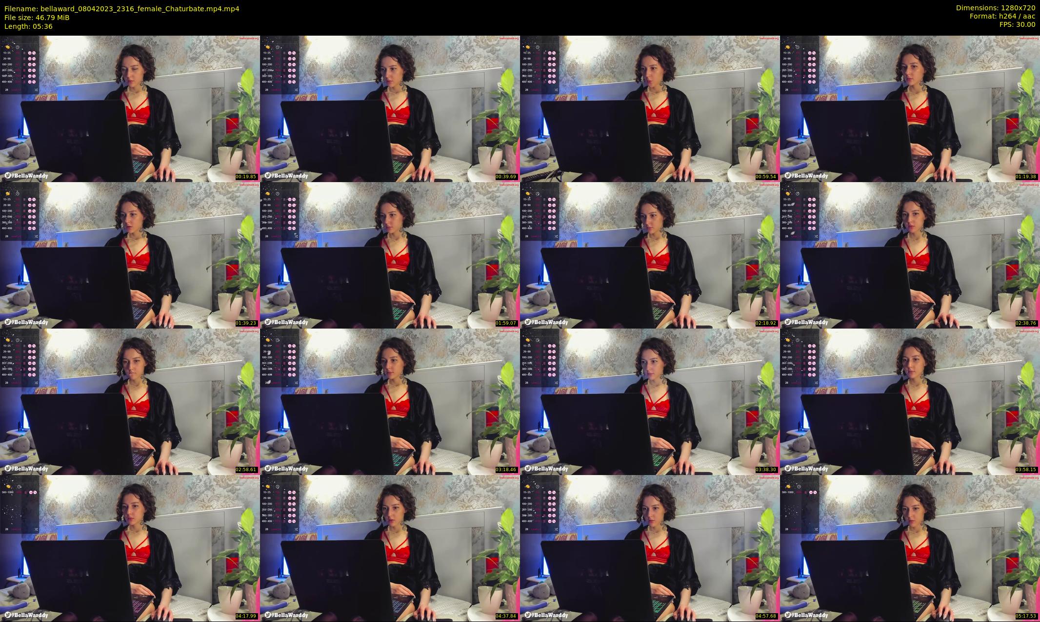 bellaward — 6 minute Chaturbate female cam show recording, 720p, Apr 8, 2023