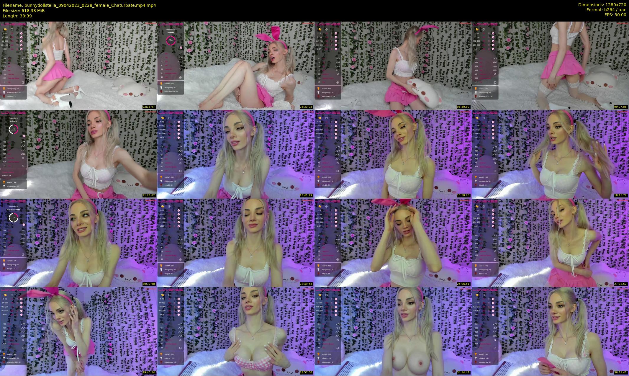 bunnydollstella — 39 minute Chaturbate female cam show recording, 720p, Apr 9, 2023