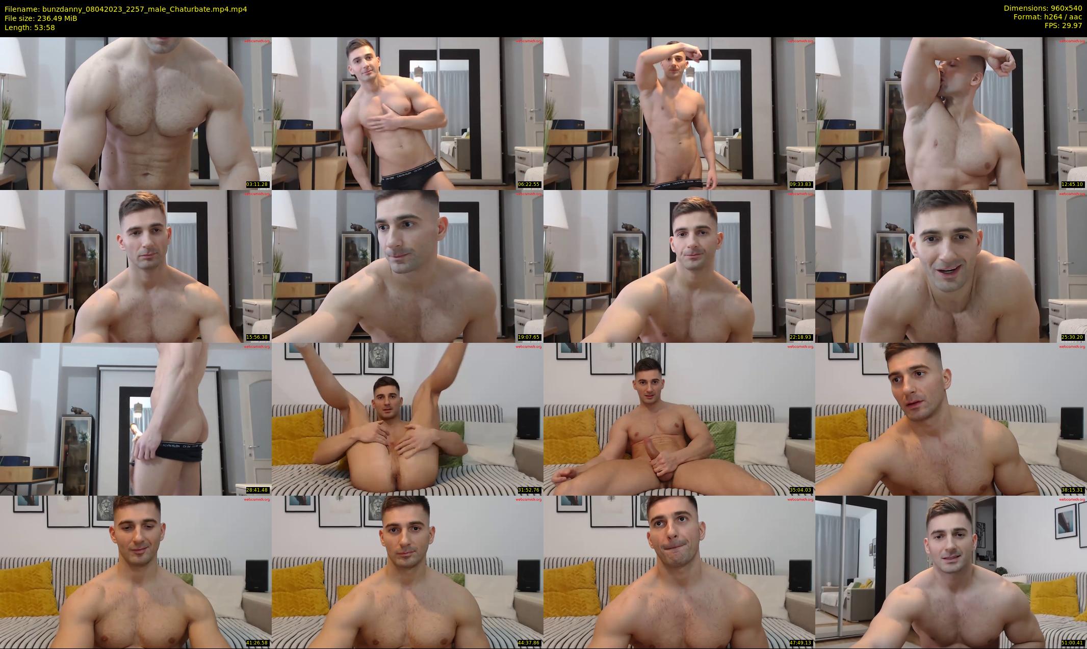 bunzdanny — 54 minute Chaturbate male cam show recording, 480p, Apr 8, 2023
