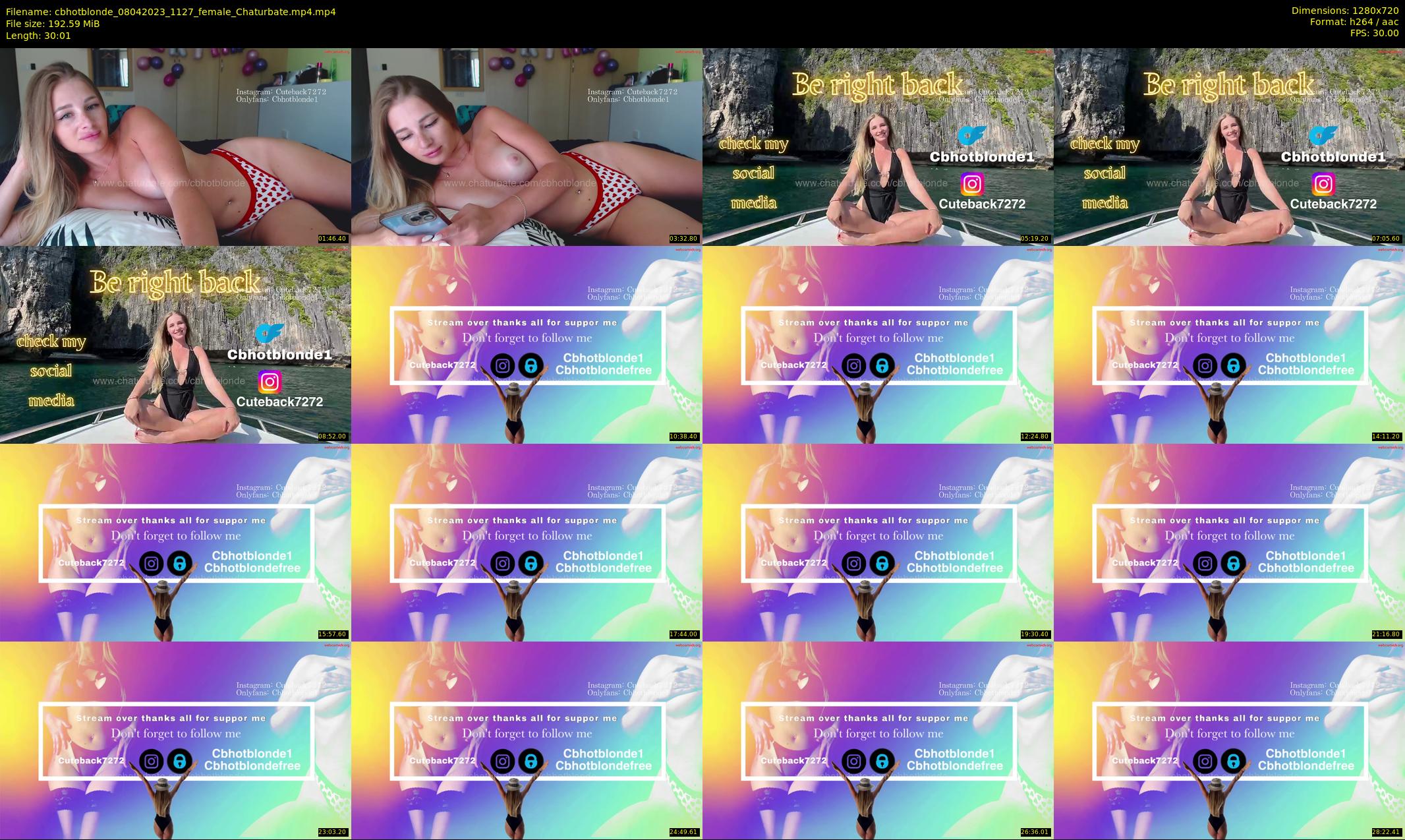 cbhotblonde — 31 minute Chaturbate female cam show recording, 720p, Apr 8, 2023