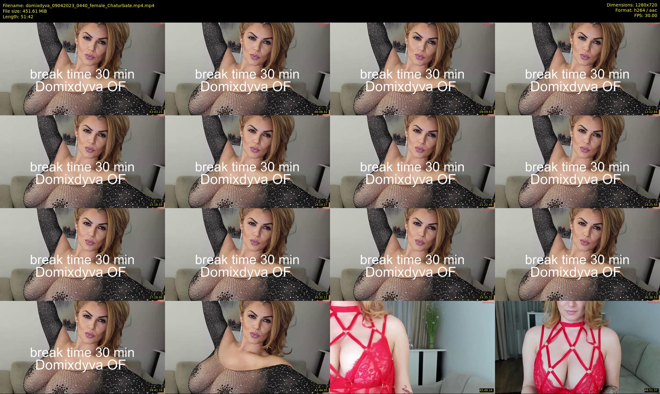 domixdyva — 52 minute Chaturbate female cam show recording, 720p, Apr 9, 2023