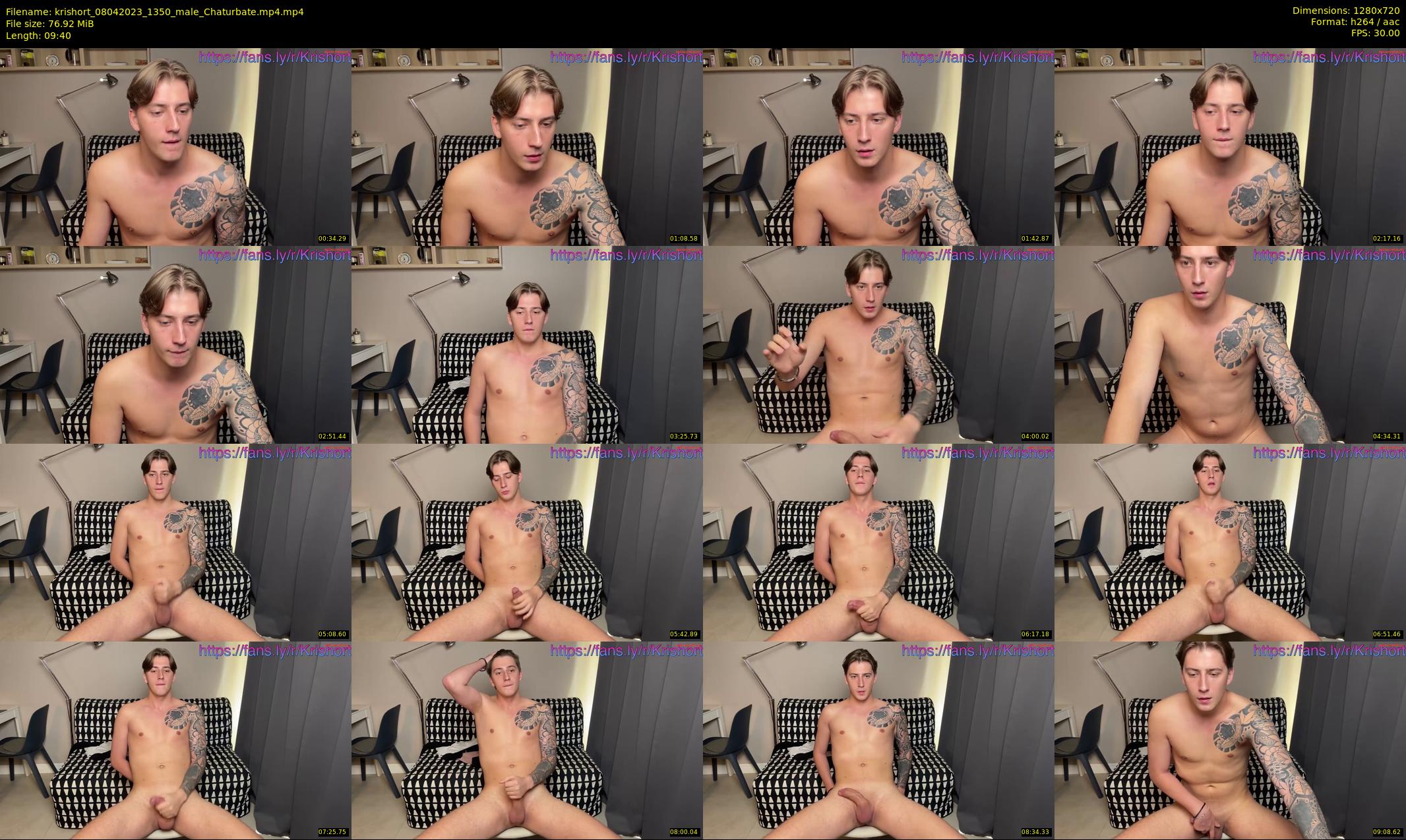 krishort — 10 minute Chaturbate male cam show recording, 720p, Apr 8, 2023