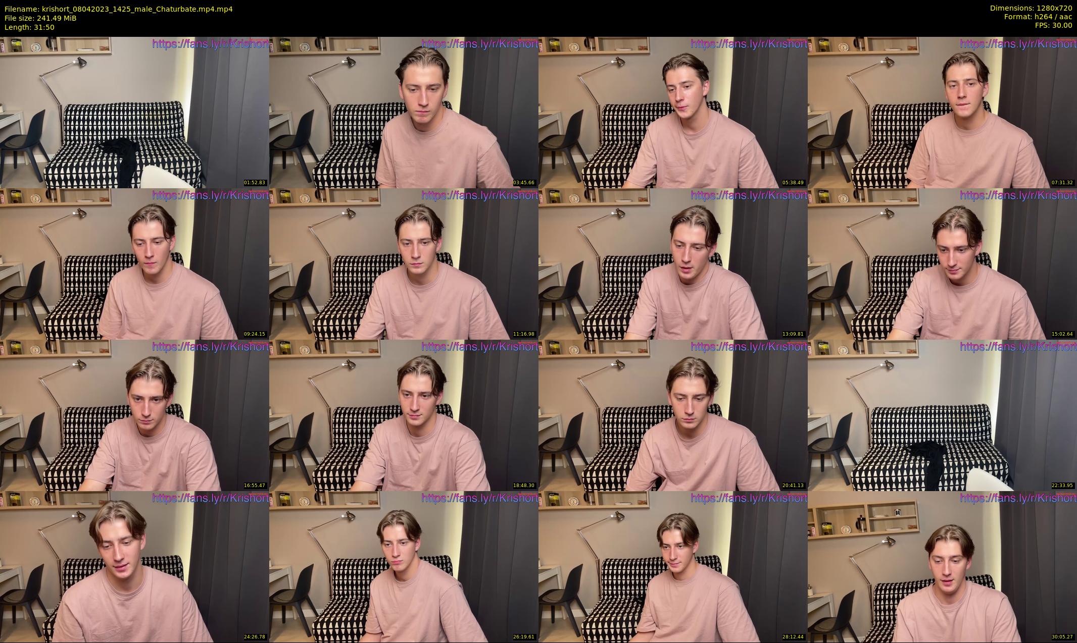 krishort — 32 minute Chaturbate male cam show recording, 720p, Apr 8, 2023