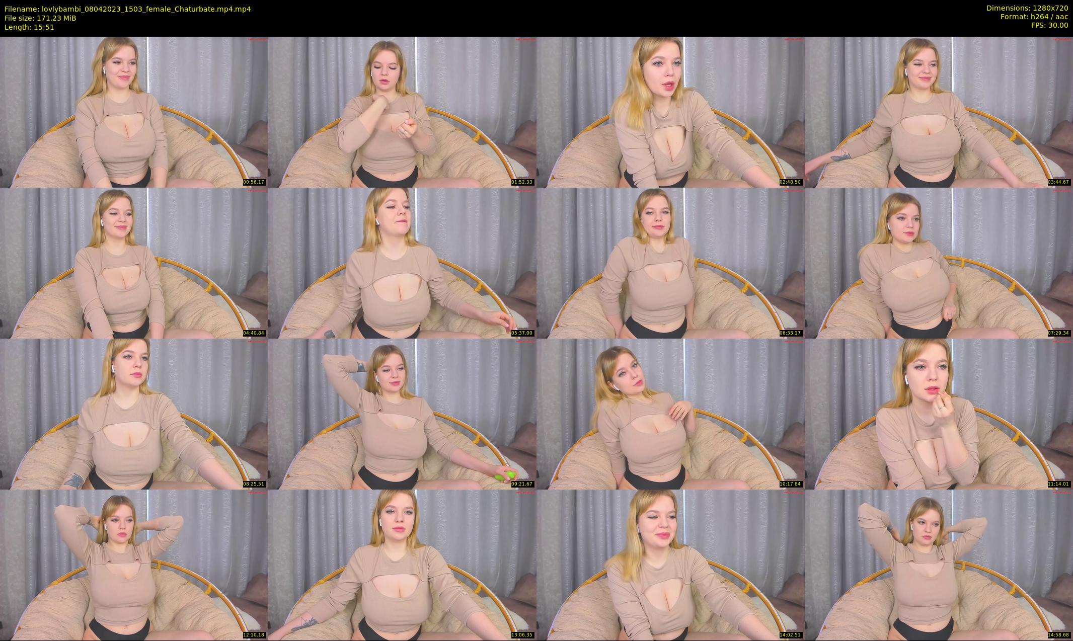 lovlybambi — 16 minute Chaturbate female cam show recording, 720p, Apr 8, 2023