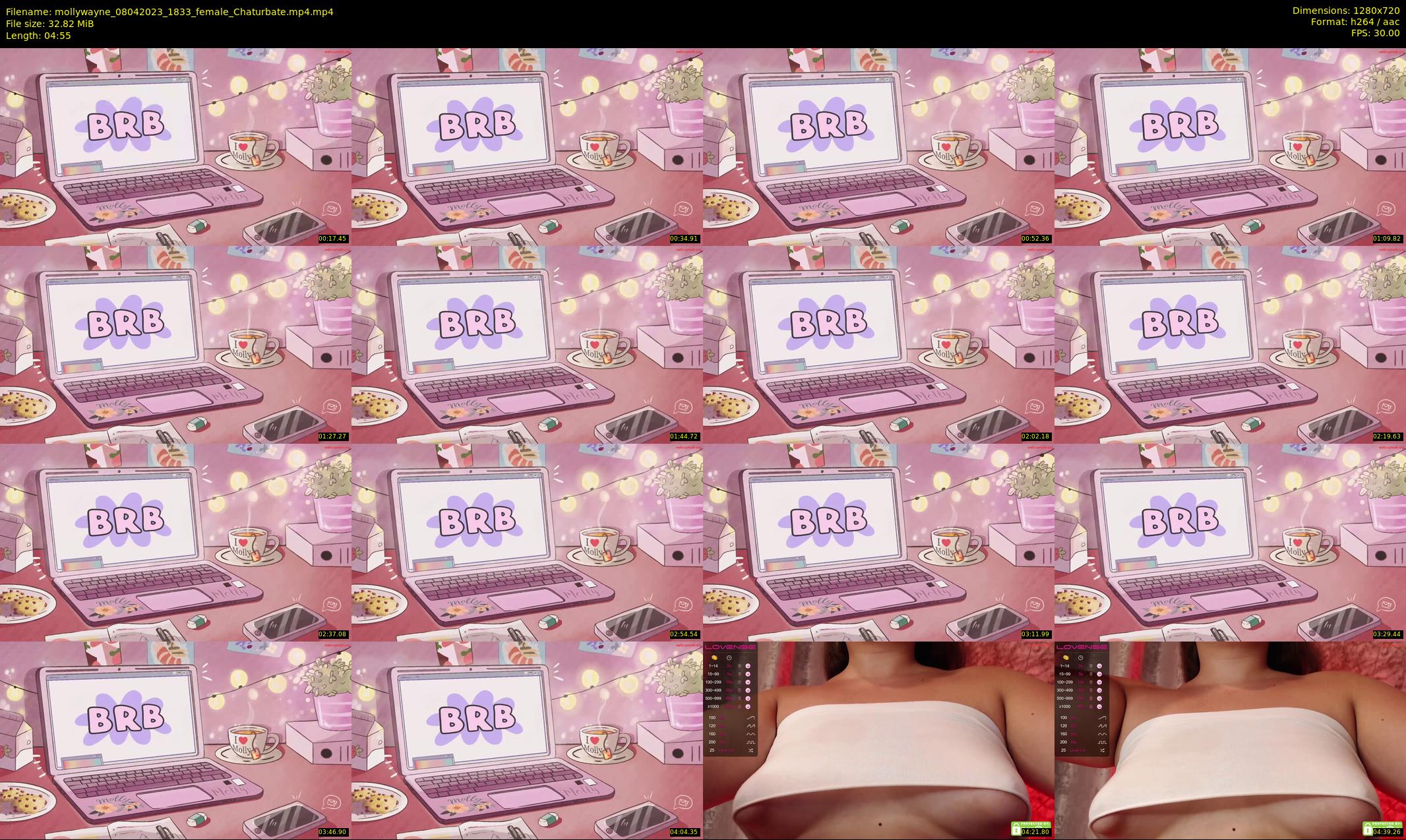 mollywayne — 5 minute Chaturbate female cam show recording, 720p, Apr 8, 2023