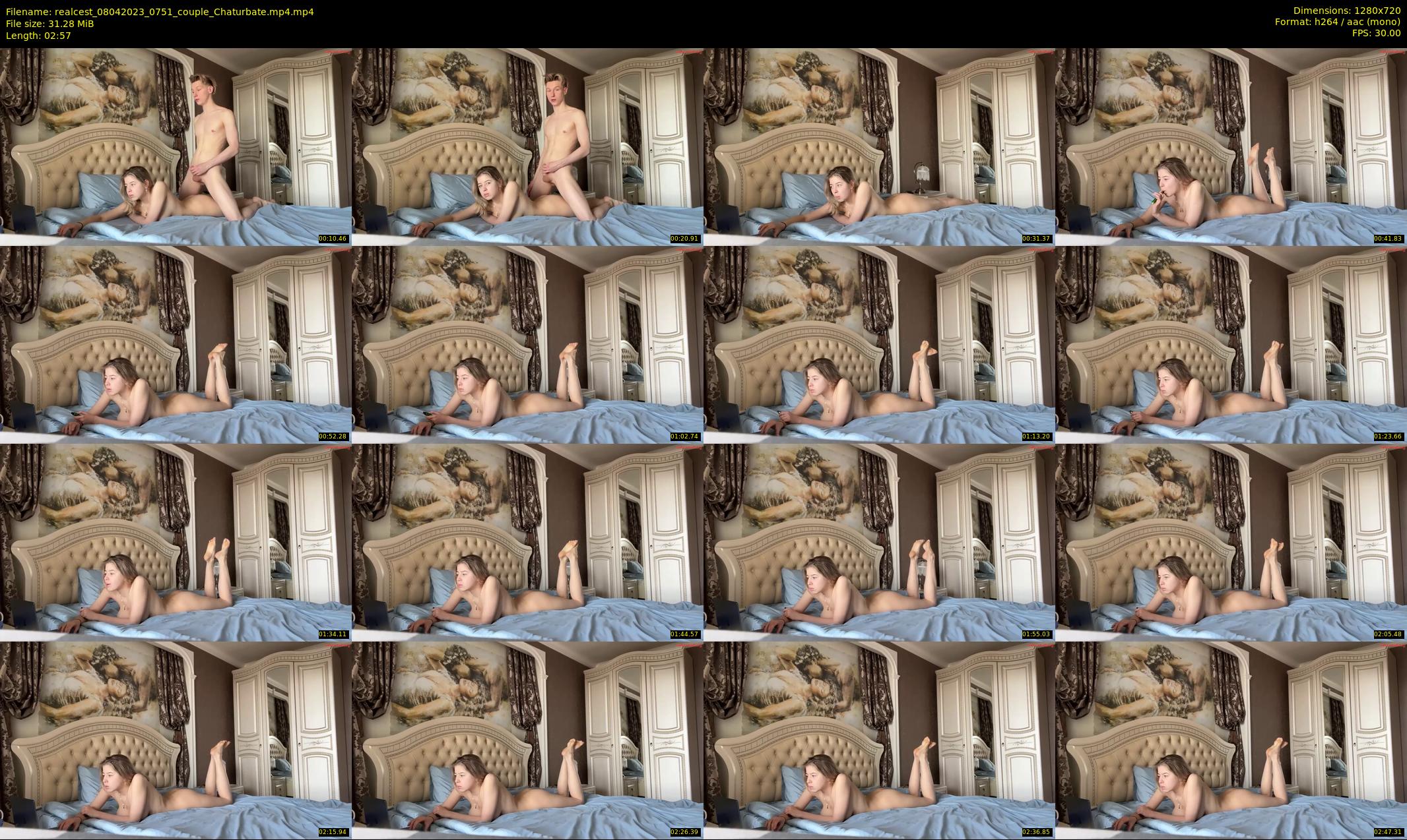 realcest — 3 minute Chaturbate couple cam show recording, 720p, Apr 8, 2023