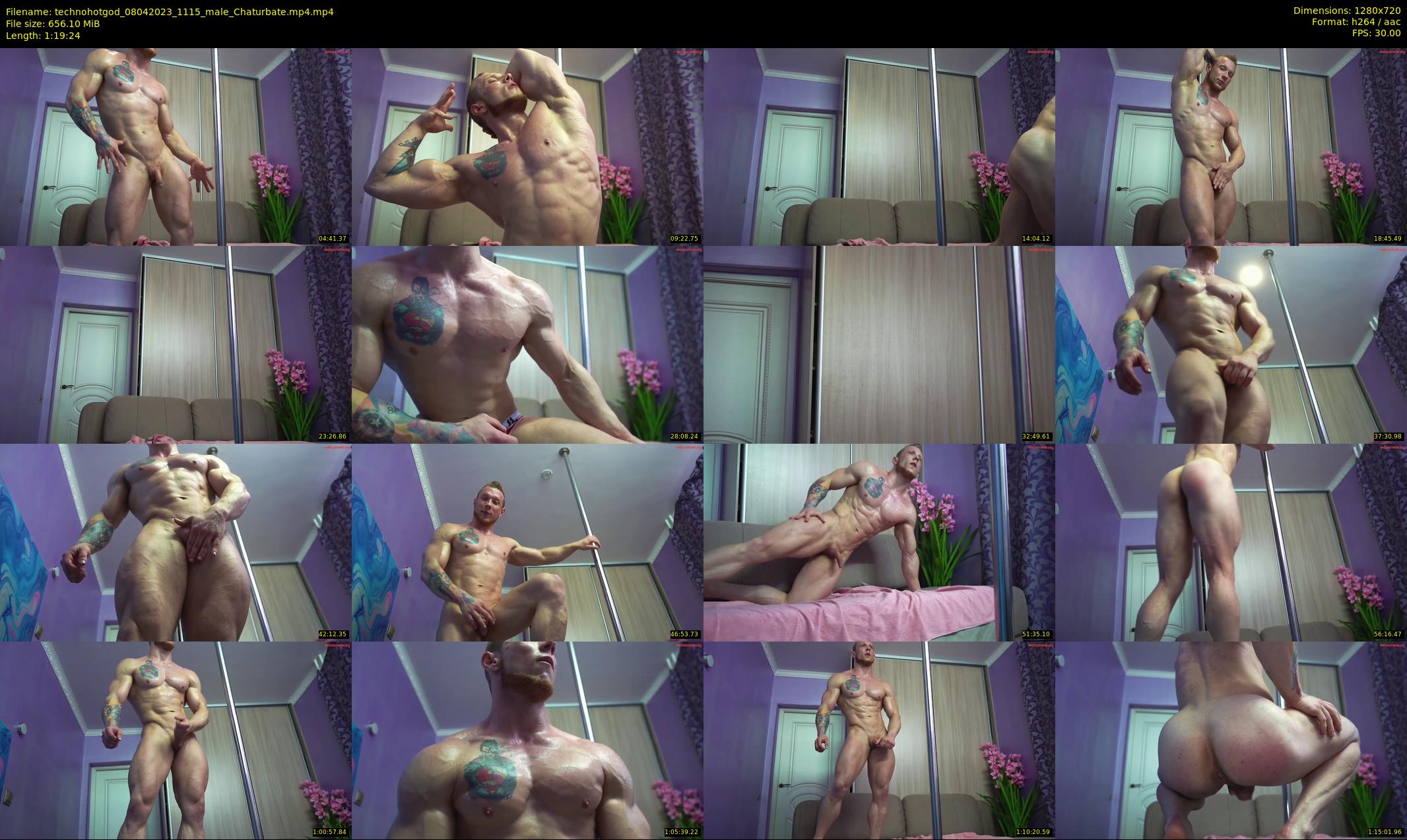 technohotgod — 80 minute Chaturbate male cam show recording, 720p, Apr 8, 2023