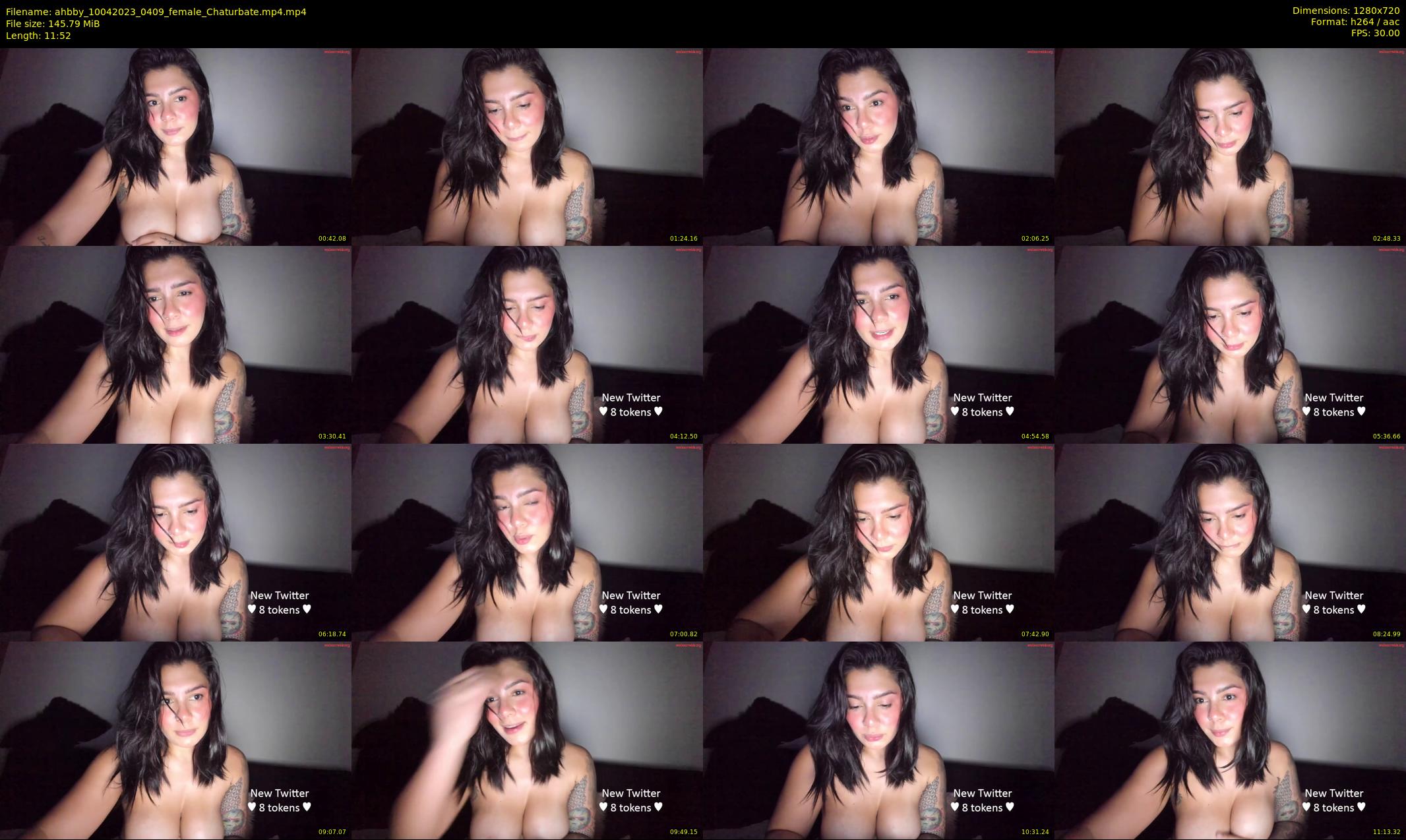 ahbby — 12 minute Chaturbate female cam show recording, 720p, Apr 10, 2023