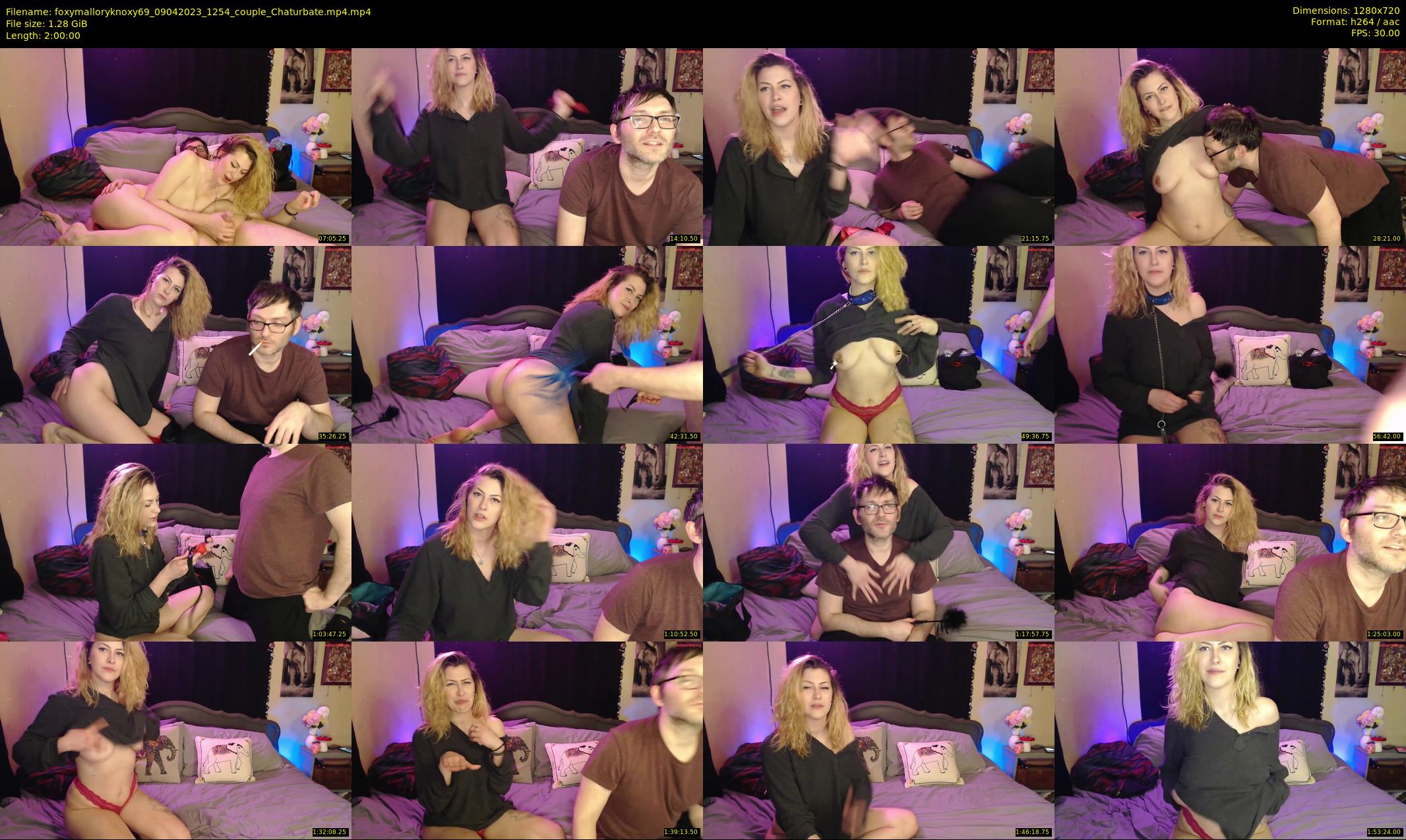 foxymalloryknoxy69 — 120 minute Chaturbate couple cam show recording, 720p, Apr 9, 2023
