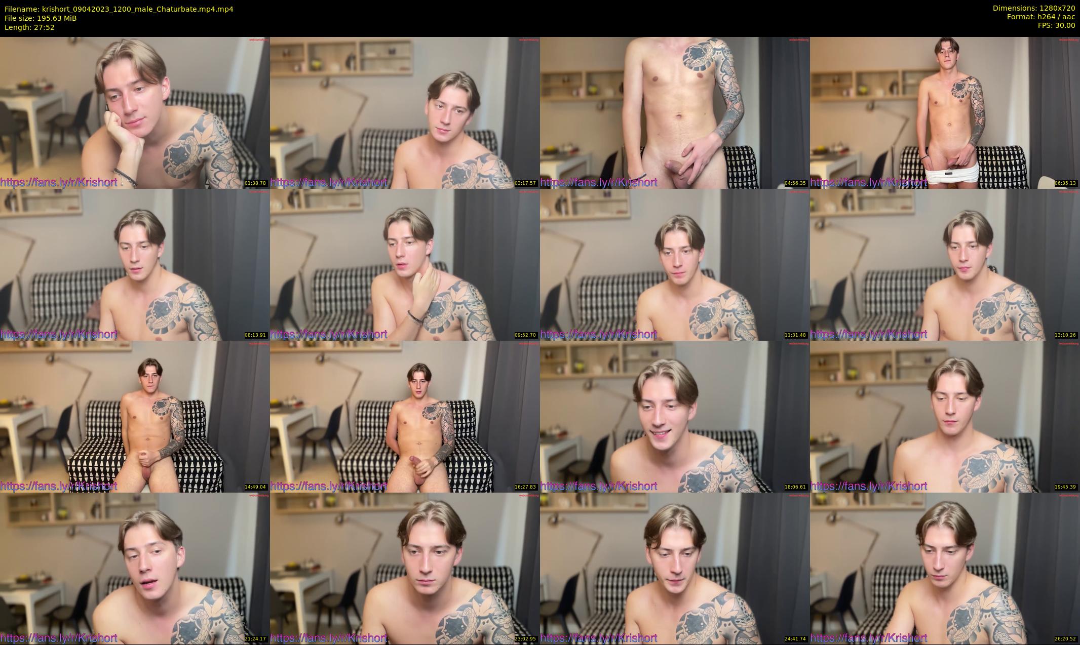 krishort — 28 minute Chaturbate male cam show recording, 720p, Apr 9, 2023