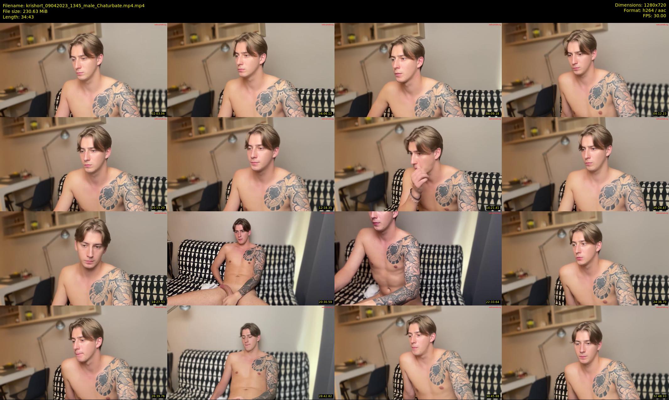 krishort — 35 minute Chaturbate male cam show recording, 720p, Apr 9, 2023