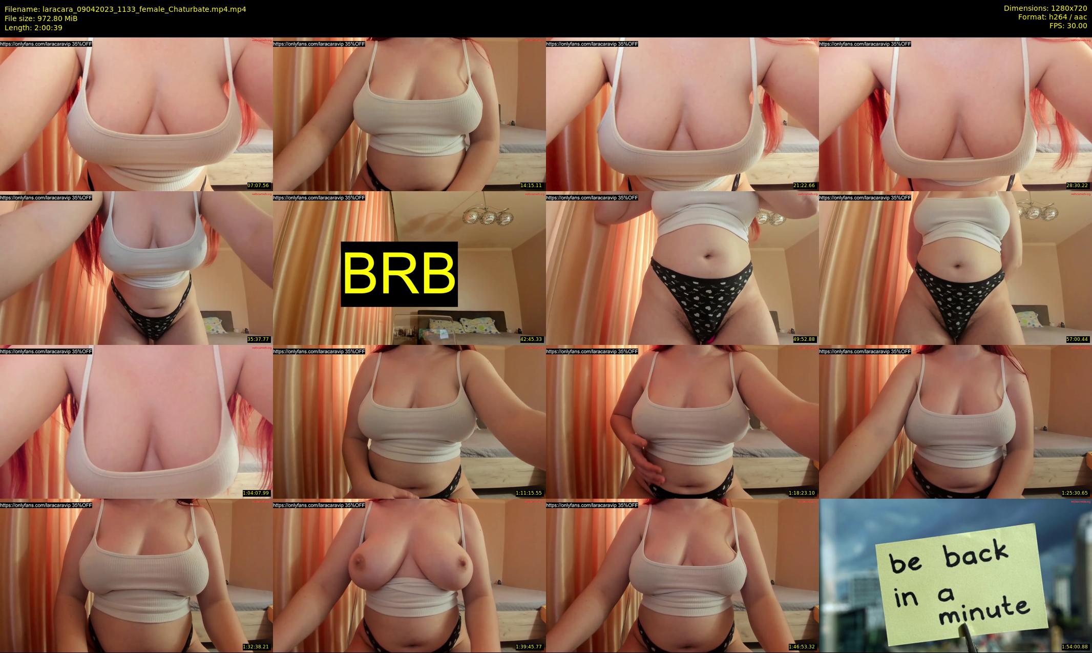 laracara — 121 minute Chaturbate female cam show recording, 720p, Apr 9, 2023