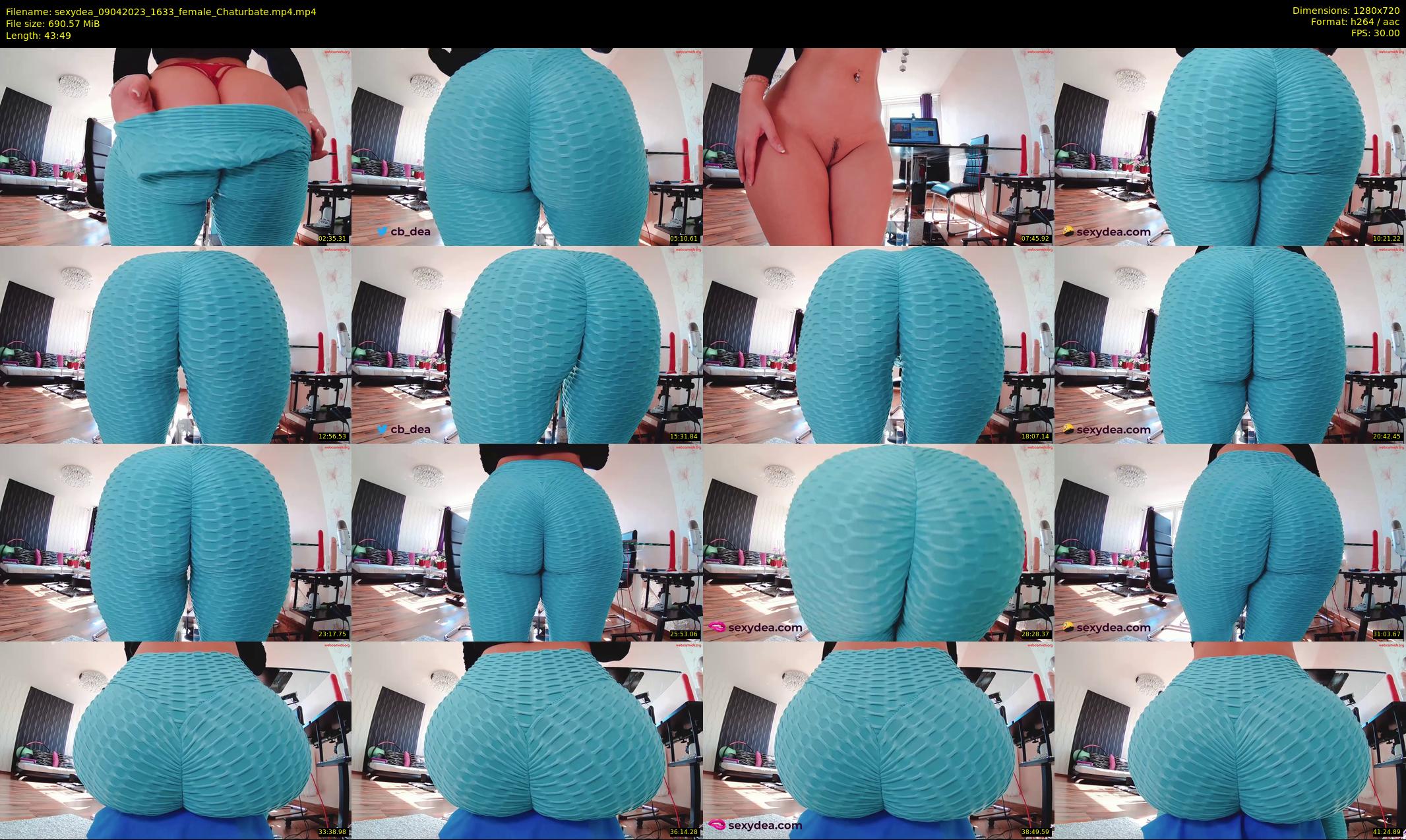 sexydea — 44 minute Chaturbate female cam show recording, 720p, Apr 9, 2023