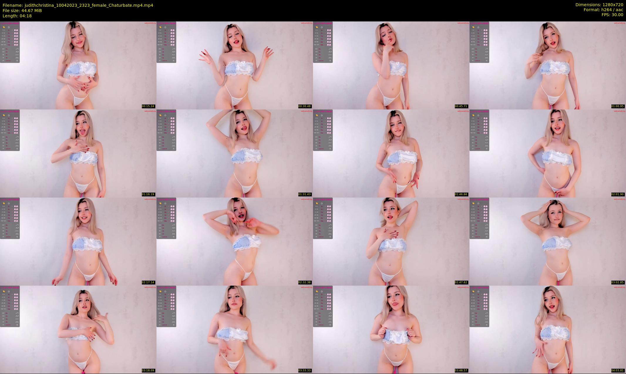 judithchristina — 5 minute Chaturbate female cam show recording, 720p, Apr 10, 2023